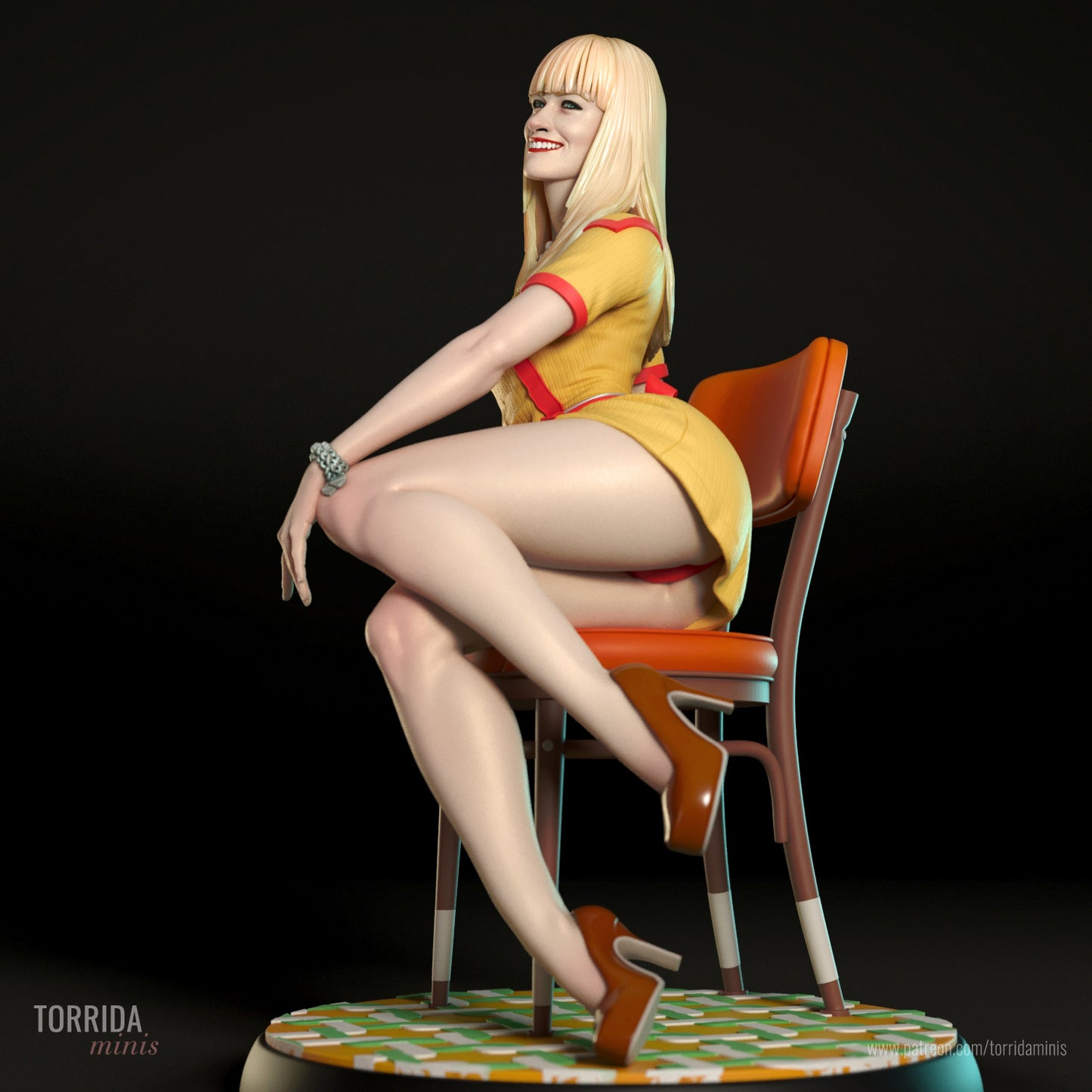 2 Broke Girls (Caroline & Max) - 3D printed model kit (Fan Art)
