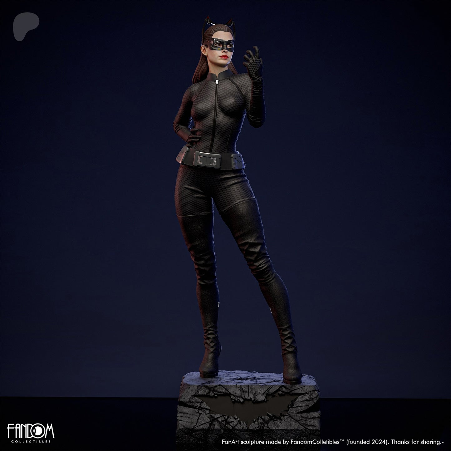 Catwoman - 3D Printed Statue Model Kit Figure - Anne Hathaway - unpainted