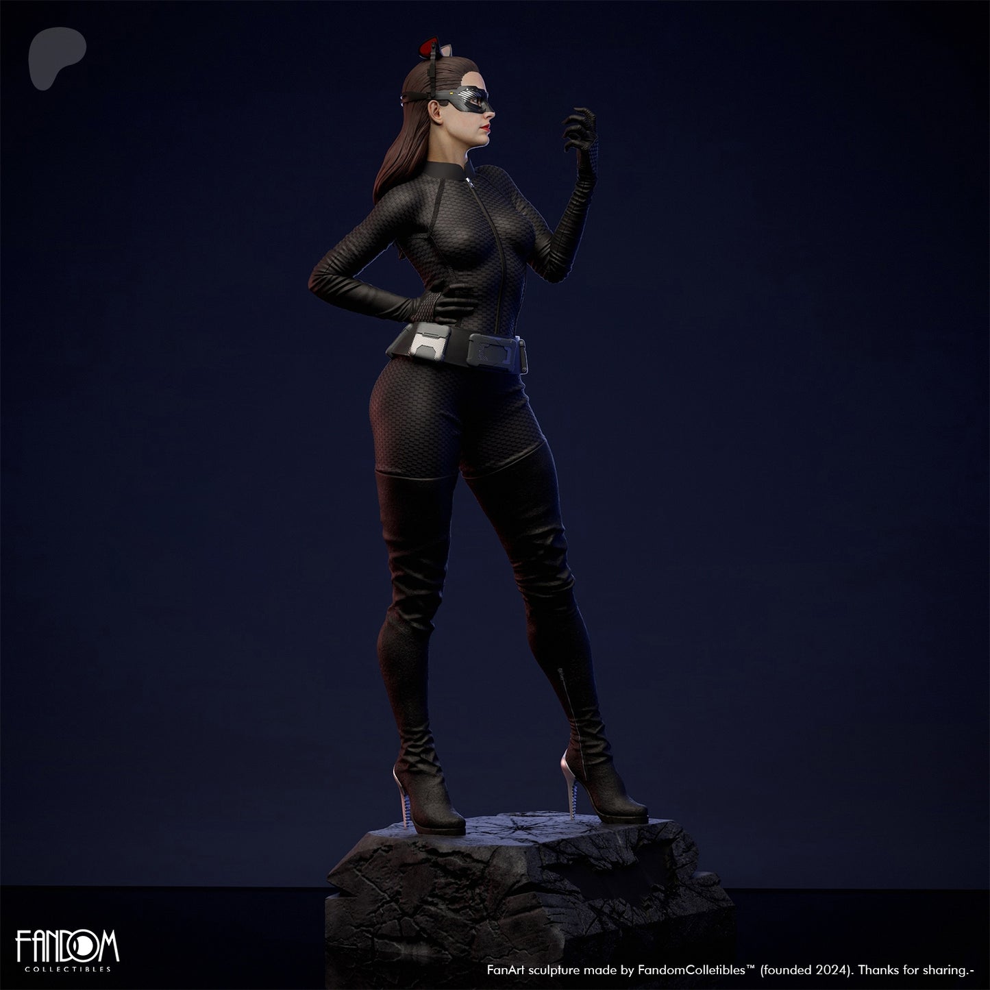 Catwoman - 3D Printed Statue Model Kit Figure - Anne Hathaway - unpainted