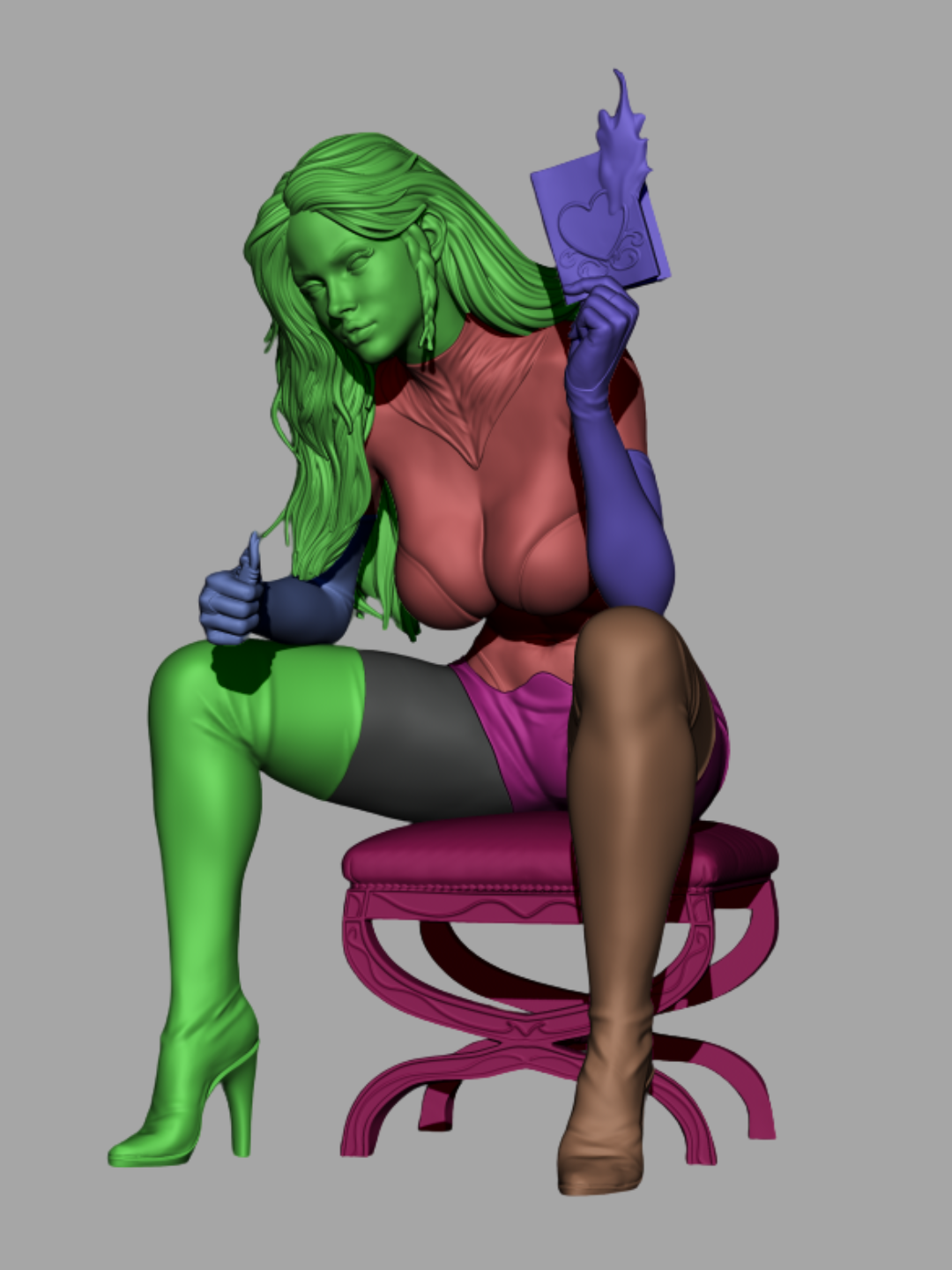 Emma Frost - 3D Printed Statue / Bust Kit - 6 & 9 Scale