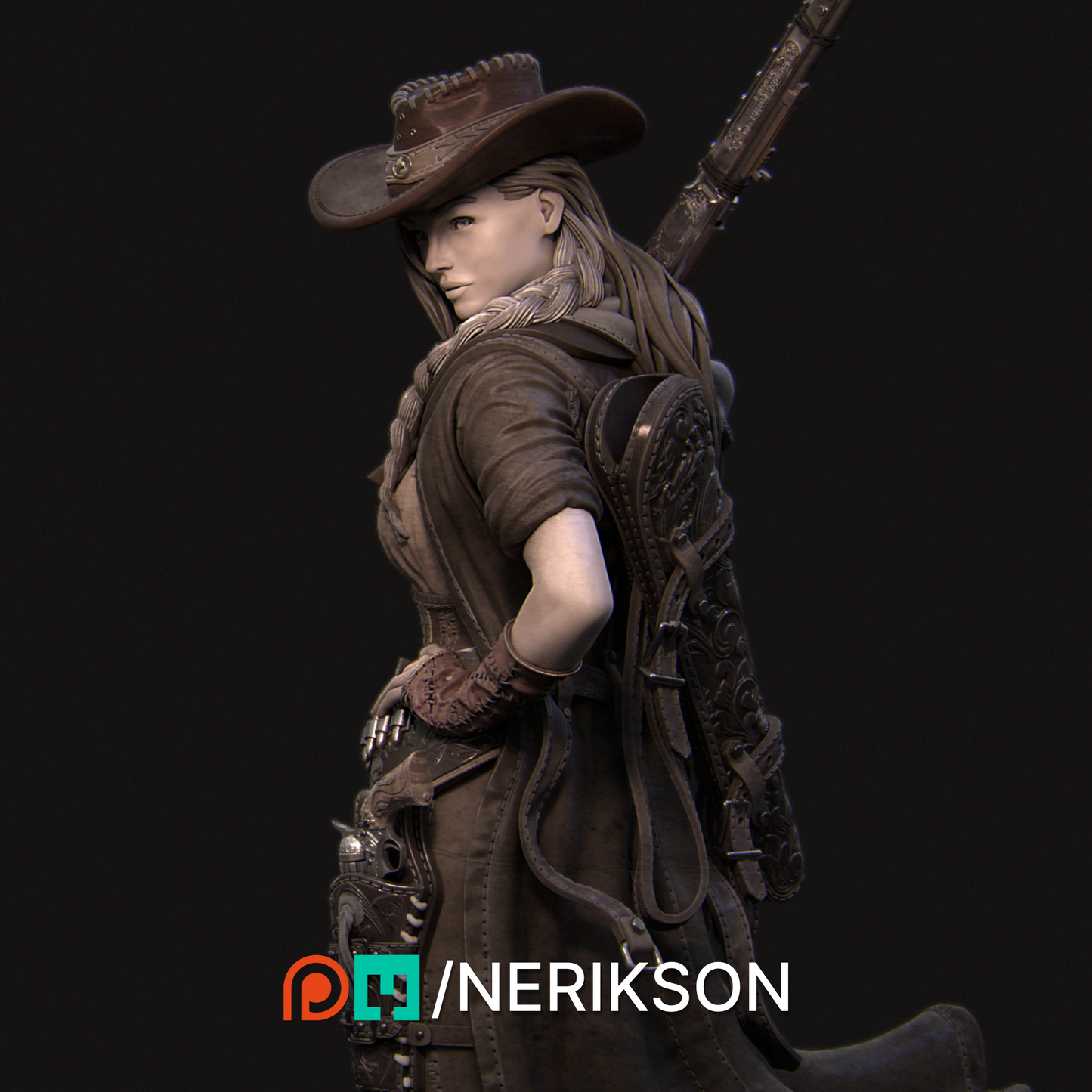 Jane the Gun slinger (Calamity Jane) 3D printed model kit