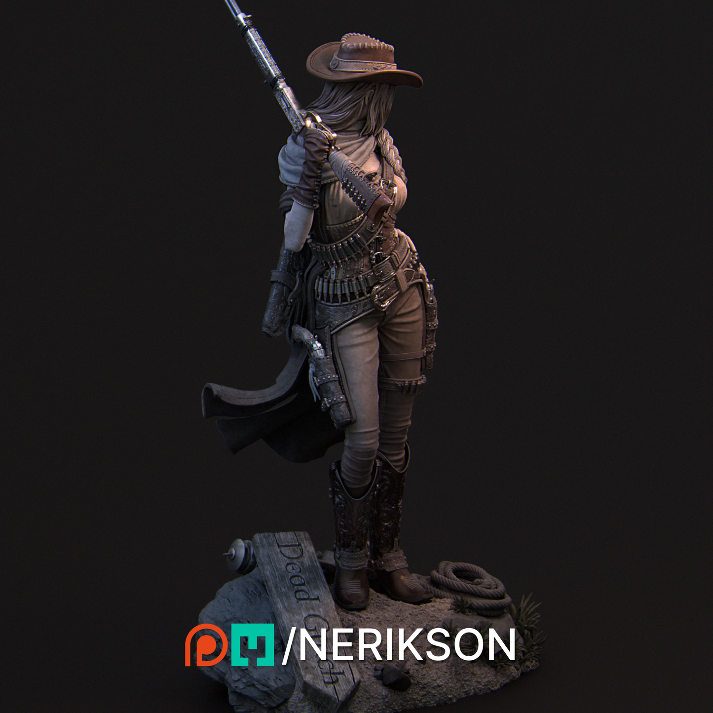 Jane the Gun slinger (Calamity Jane) 3D printed model kit