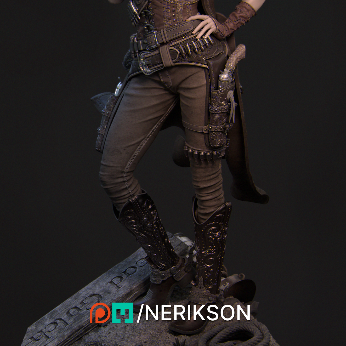 Jane the Gun slinger (Calamity Jane) 3D printed model kit