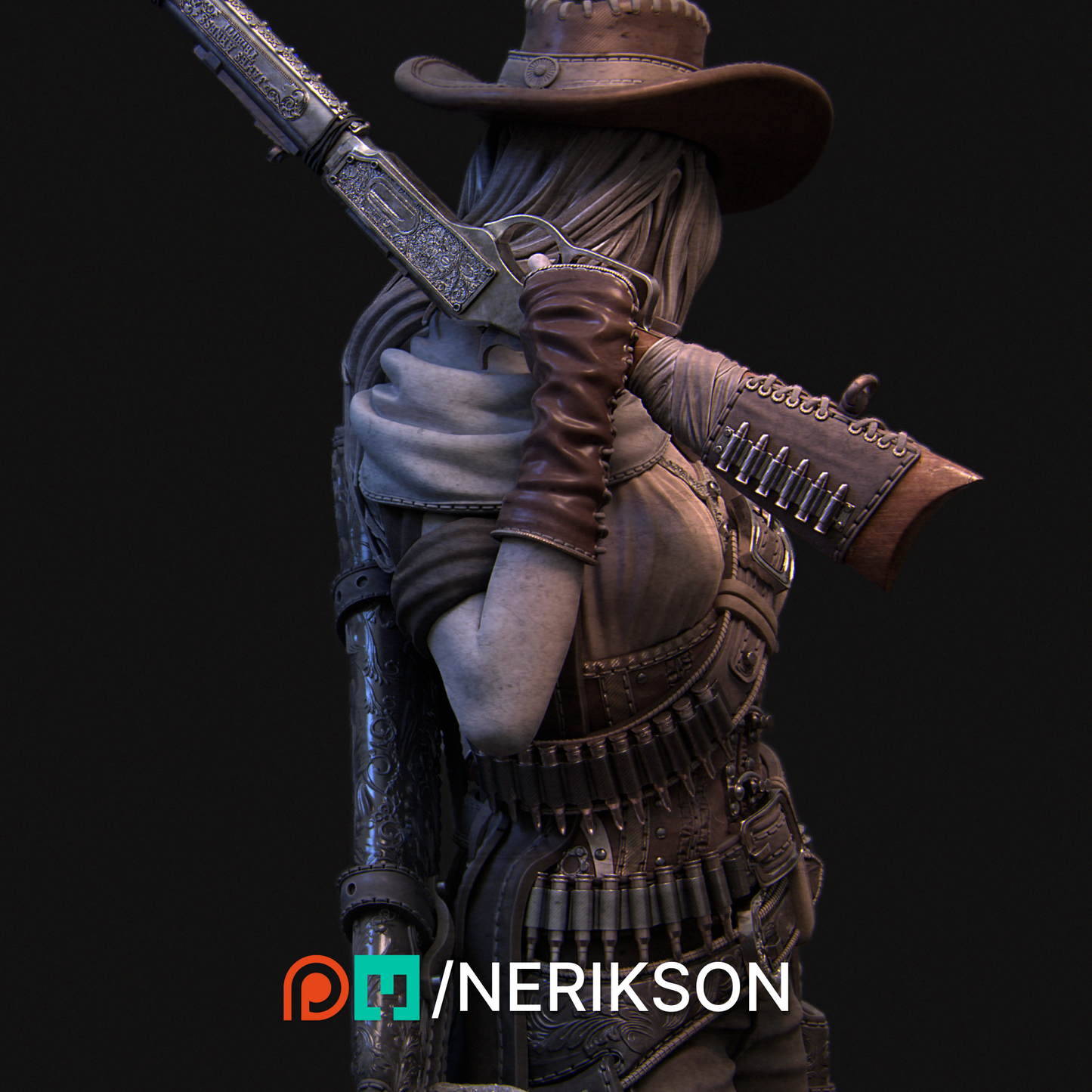 Jane the Gun slinger (Calamity Jane) 3D printed model kit