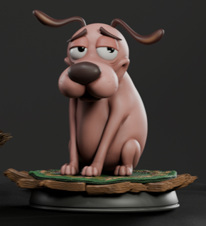 Courage the Cowardly Dog - 3D Printed Model Kit - 6 Scale