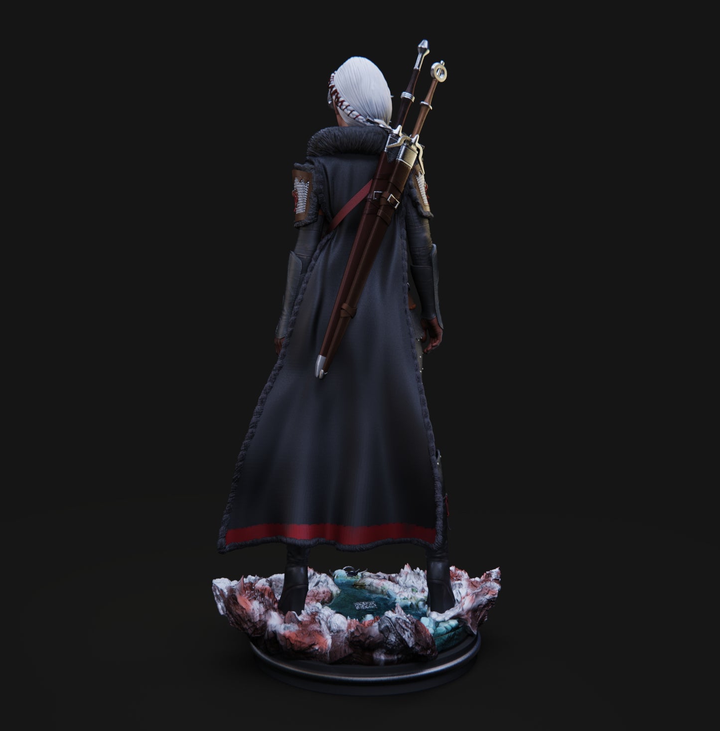 Ciri the Witcher - 3D Printed Model Kit Statue - 6 and 4  Scale