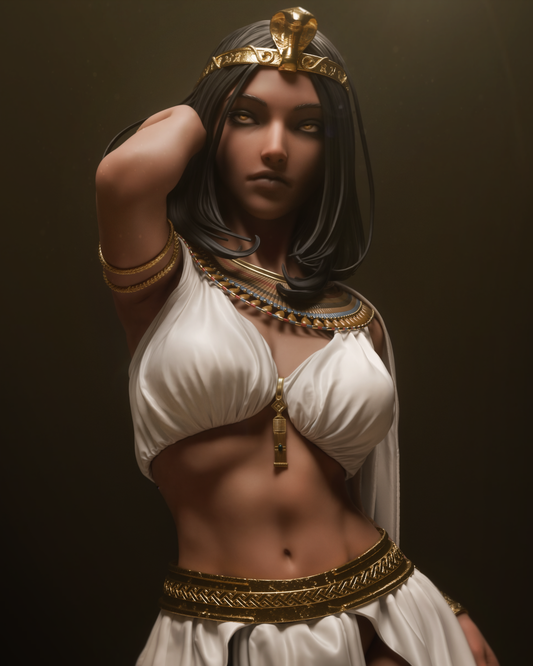 Cleopatra Statue - 3D Printed Model - Unpainted and Unassembled