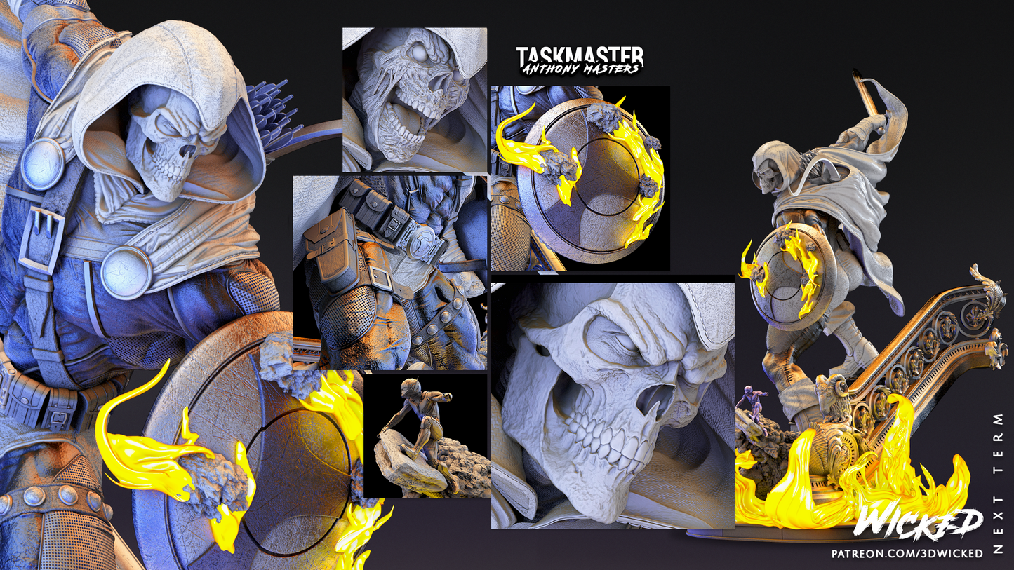 Taskmaster (Marvel) Sculpture (3D Printed) - Scales 6 & 12 - Fan Art