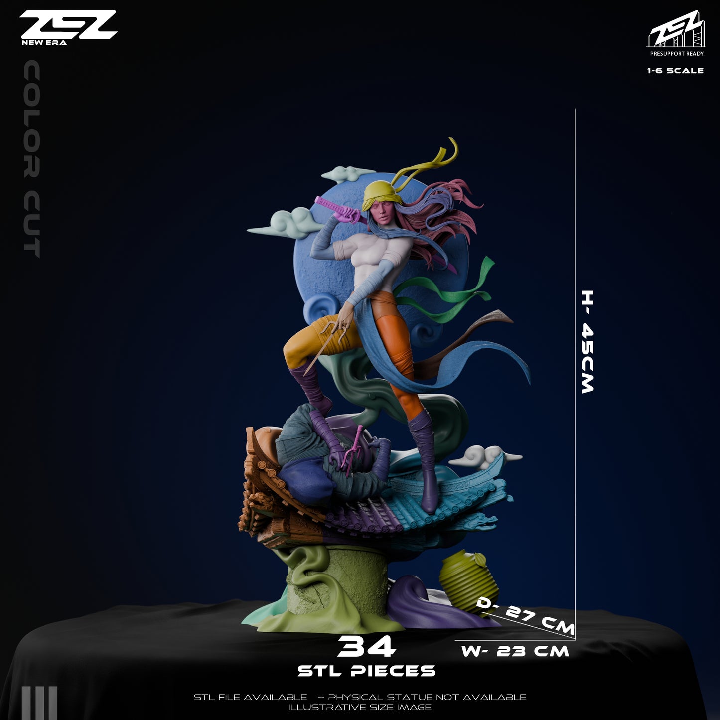 Elektra (ZEZ) - 3D Printed Fan Art Model Kit