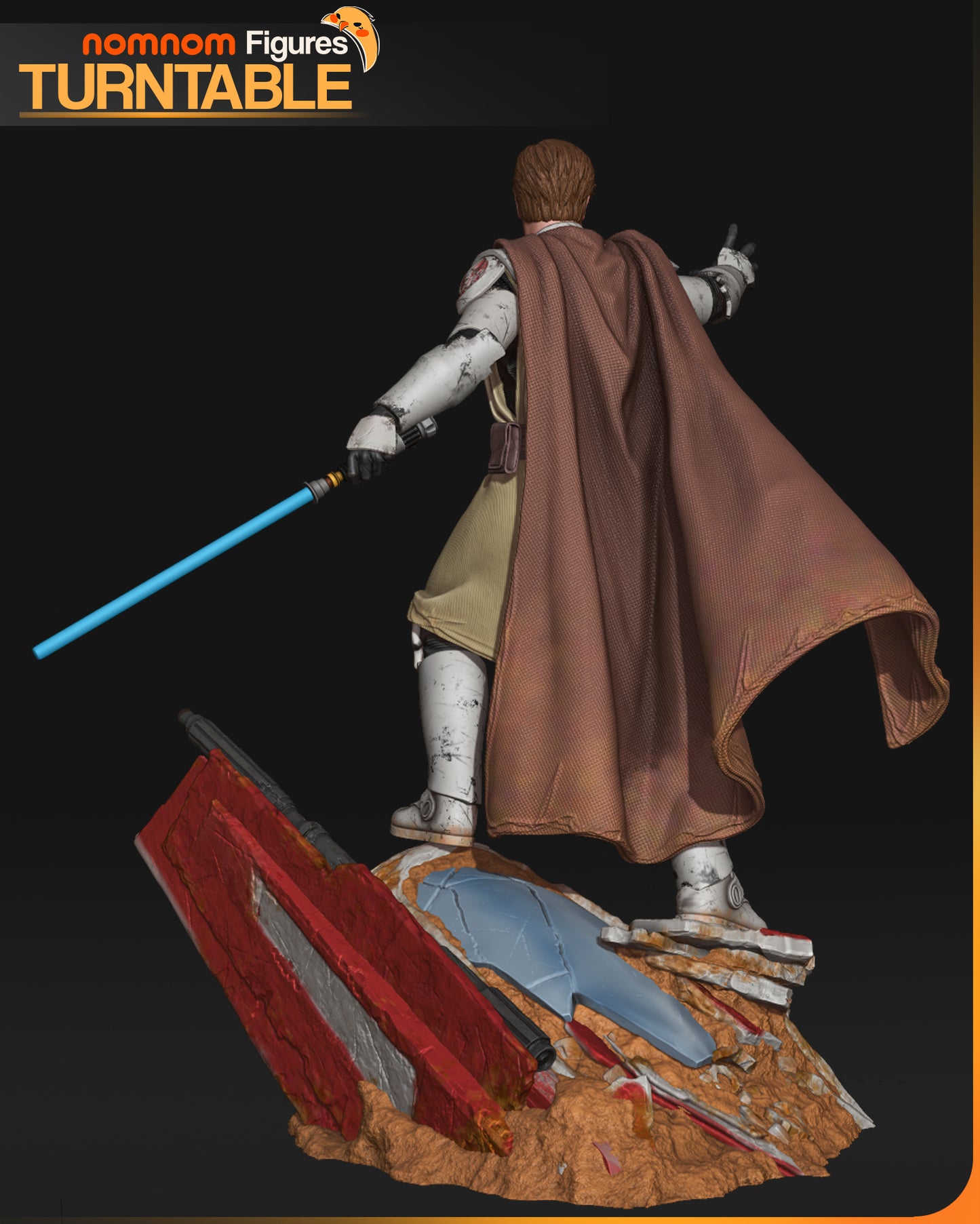 Obi Wan Kanobi - 3D Printed Model Kit Statue / Bust / Miniature