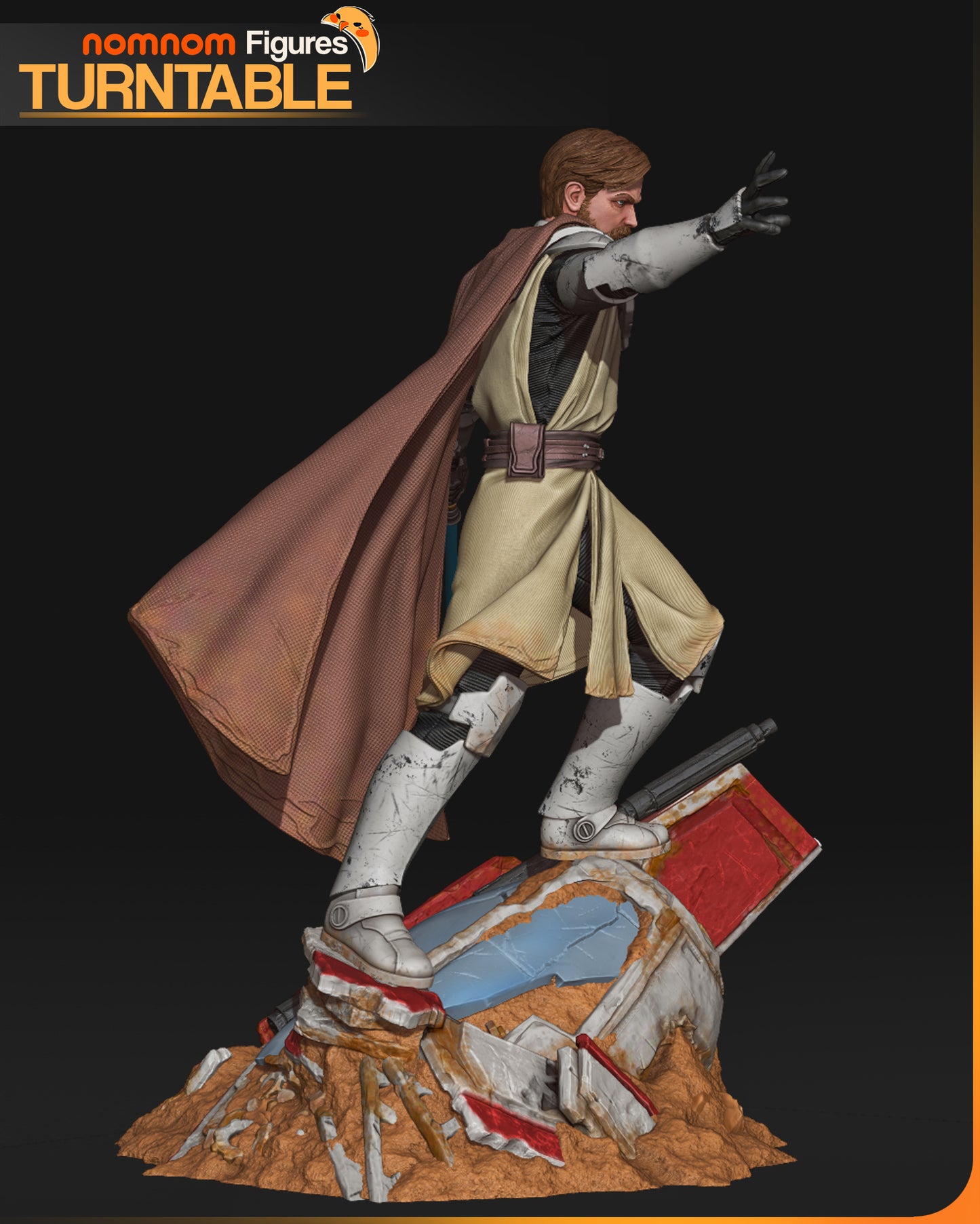 Obi Wan Kanobi - 3D Printed Model Kit Statue / Bust / Miniature