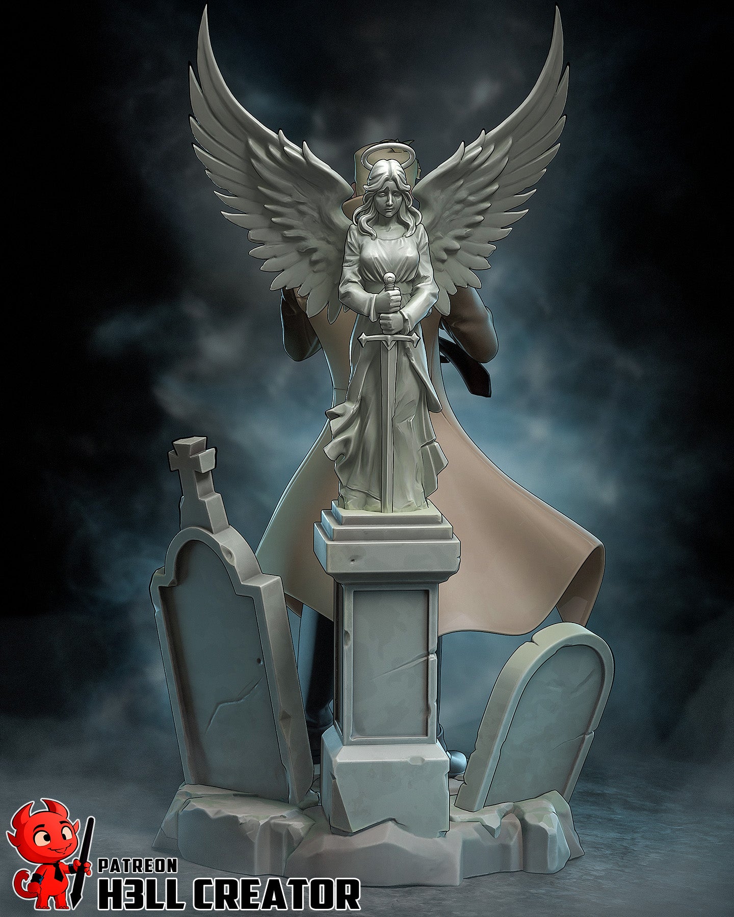 John Constantine - 3D Printed Statue - 10 Scale - Statue / Bust Model Kit