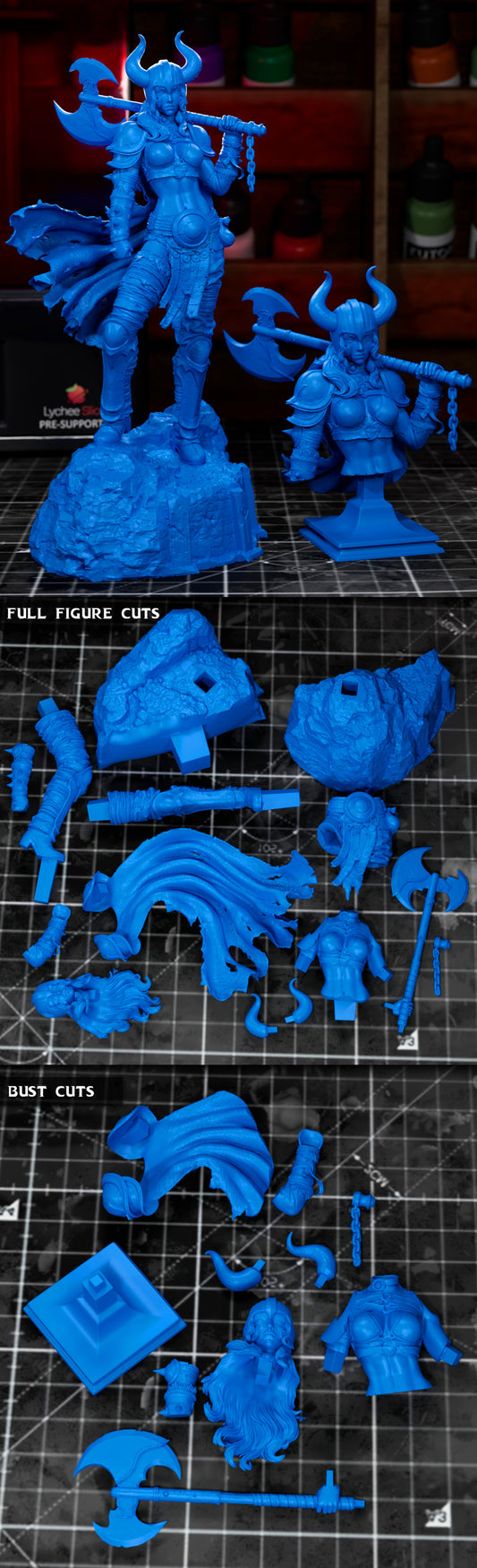 Thyra Warrior Queen 3D Printed Scuplt Printed Model Kit -  10 scale
