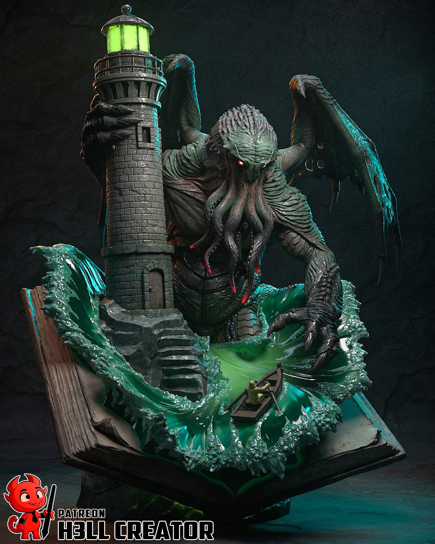 Cthulhu (The Call of Cthulhu) - 3D Printed Fan Art Model Kit