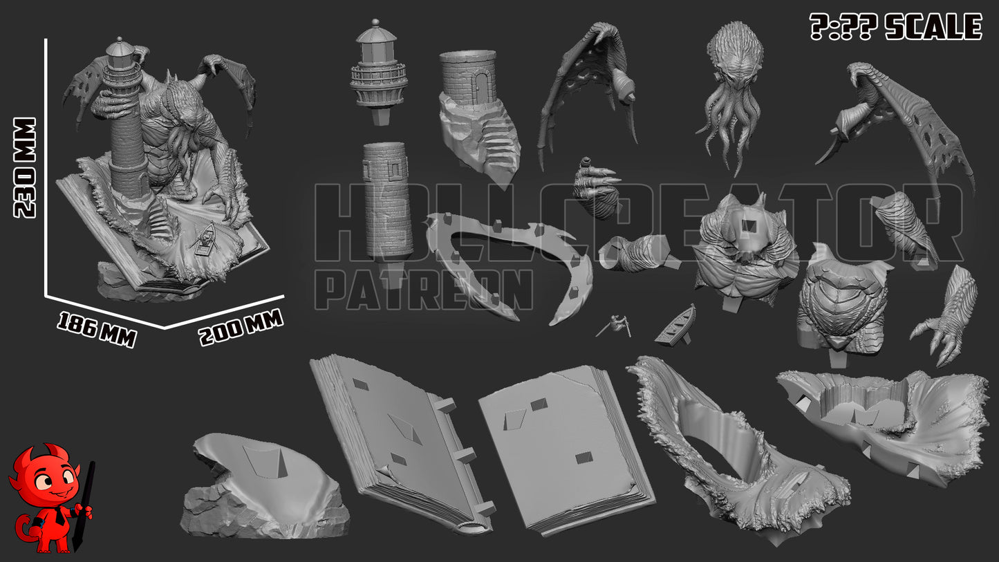 Cthulhu (The Call of Cthulhu) - 3D Printed Fan Art Model Kit