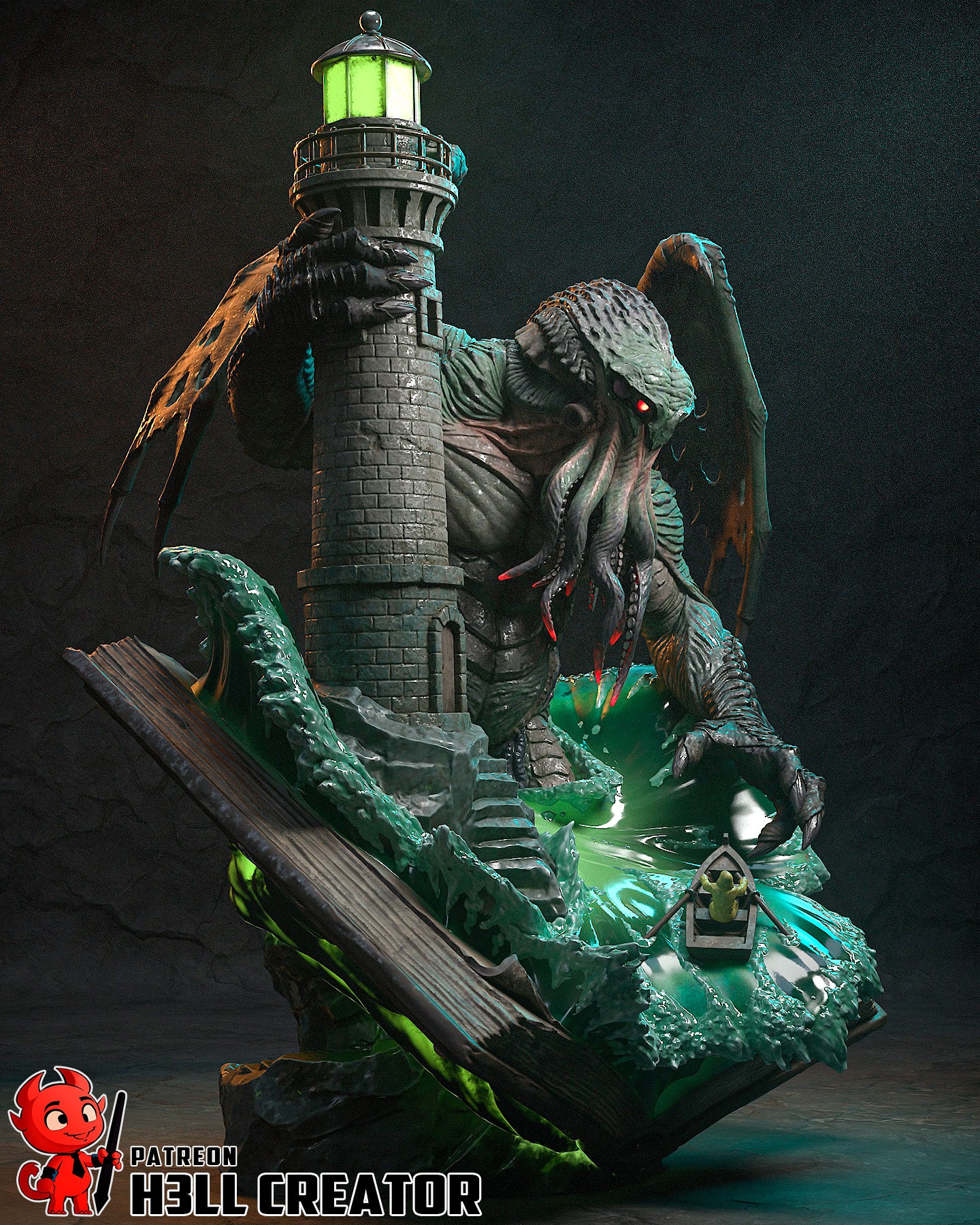 Cthulhu (The Call of Cthulhu) - 3D Printed Fan Art Model Kit