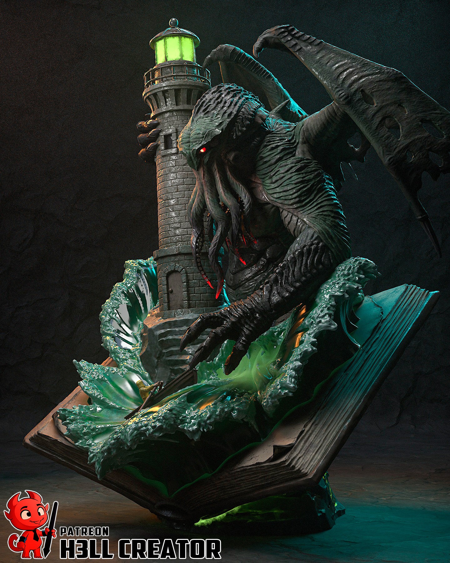 Cthulhu (The Call of Cthulhu) - 3D Printed Fan Art Model Kit