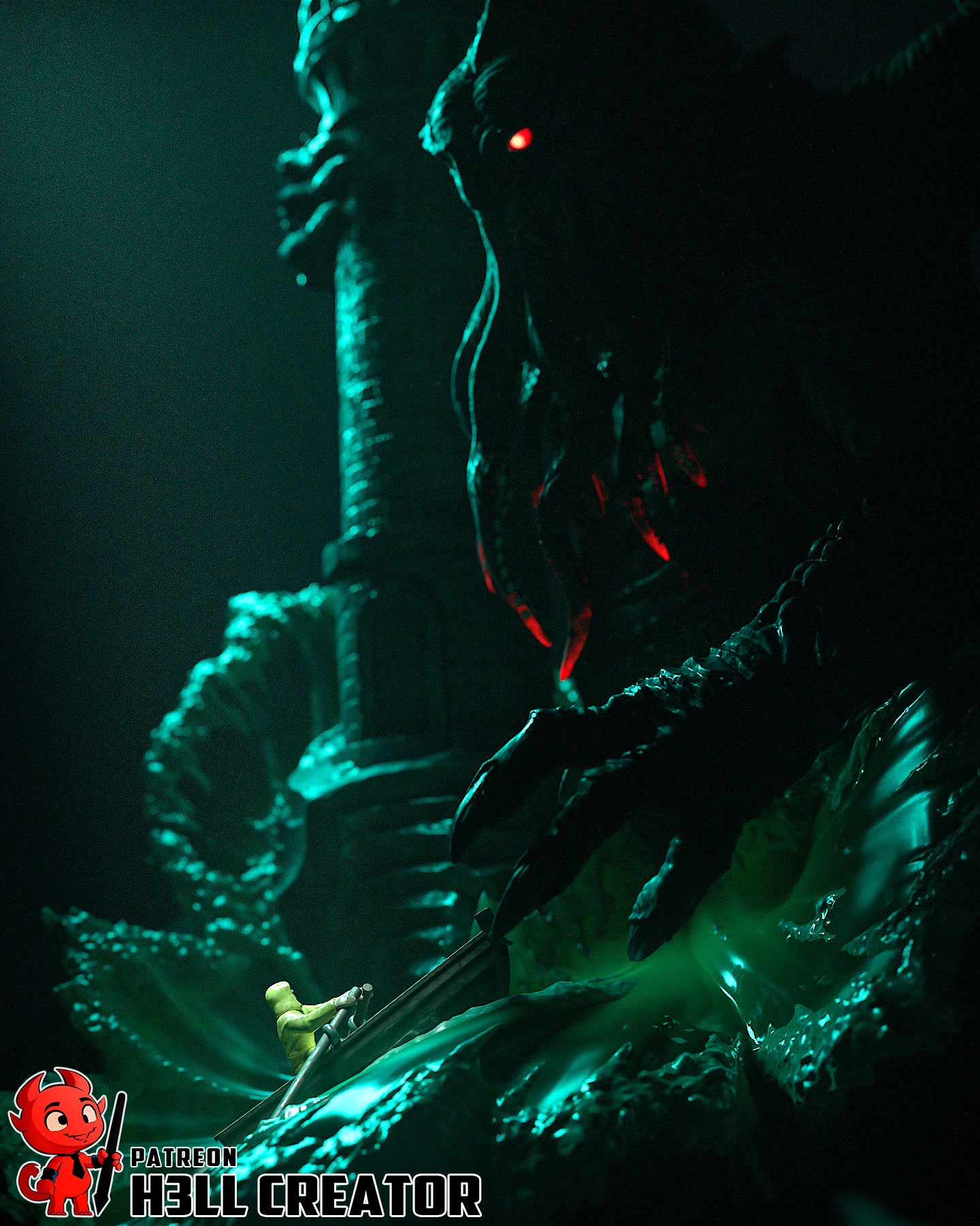 Cthulhu (The Call of Cthulhu) - 3D Printed Fan Art Model Kit