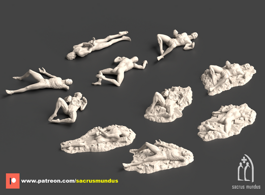 Martyrs of Calamurris Corpses  - Tabletop Gaming - 3d Printed Scenery 32mm