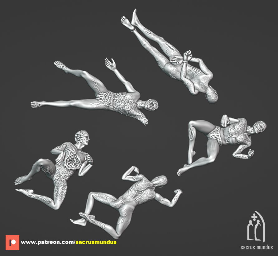 Martyrs of Calamurris Corpses  - Tabletop Gaming - 3d Printed Scenery 32mm