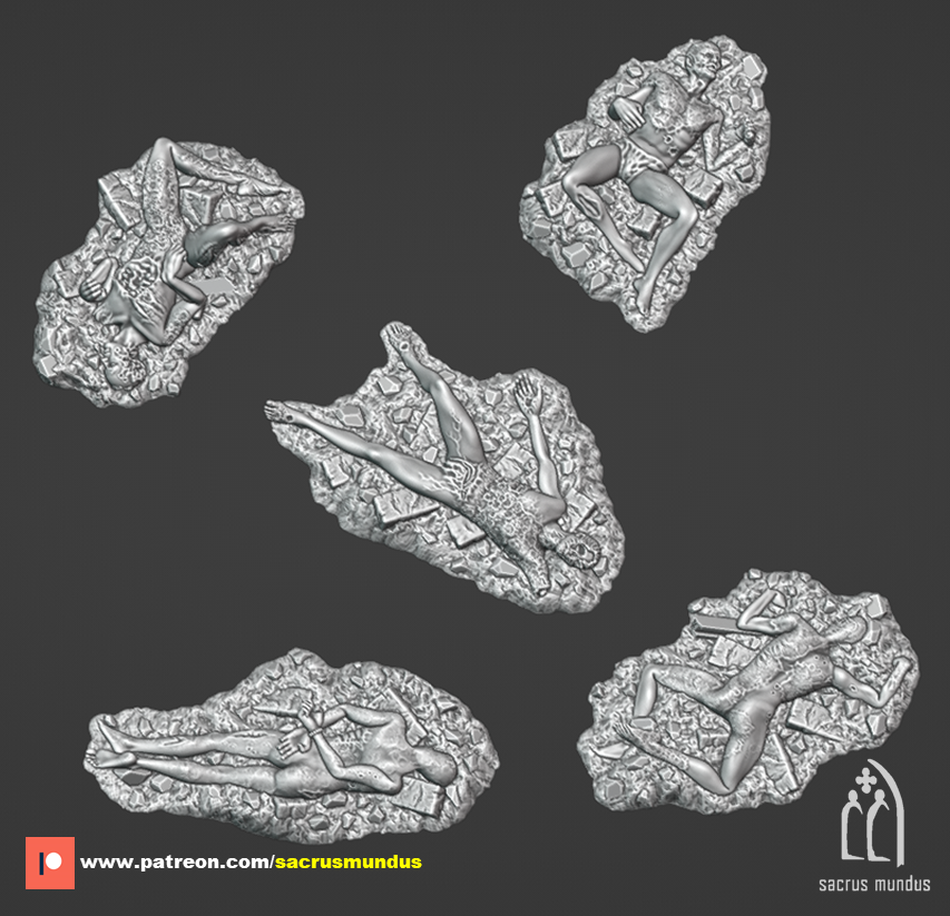 Martyrs of Calamurris Corpses  - Tabletop Gaming - 3d Printed Scenery 32mm