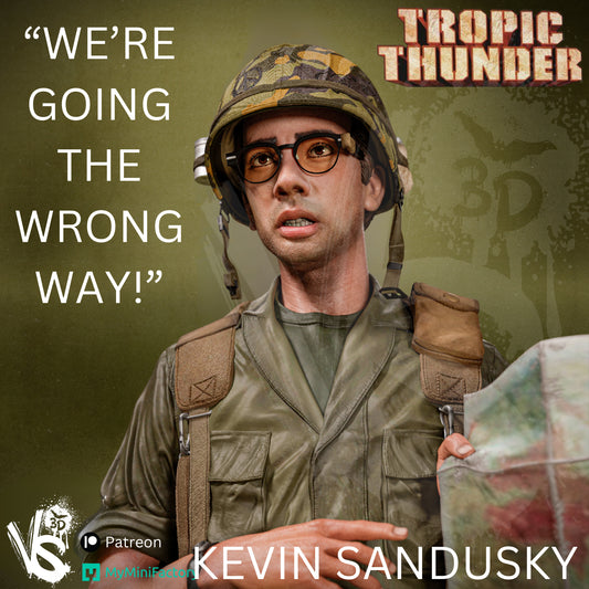 Kevin Sandusky (Tropic Thunder) - Unpainted and Unassembled 3D Print Kit