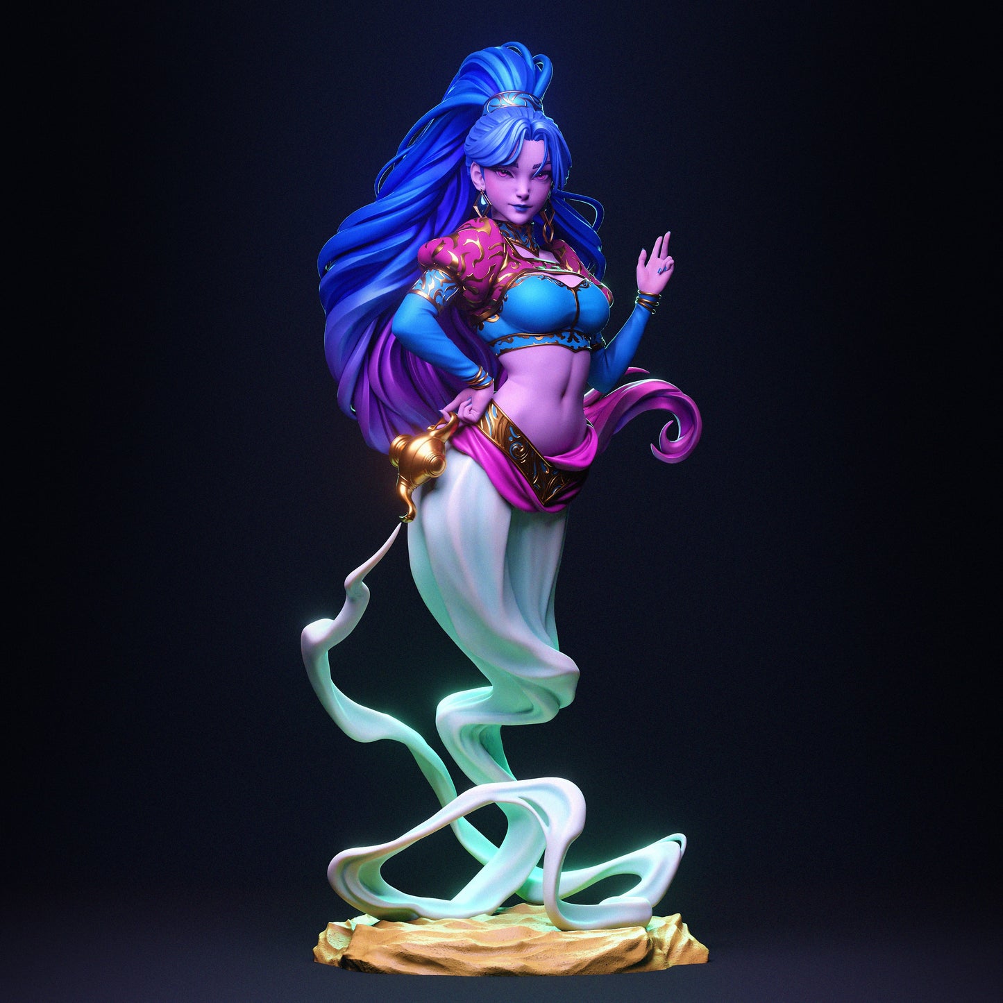 Djinn - 3D Printed Statue - 6 and 9 Scale (Genie)