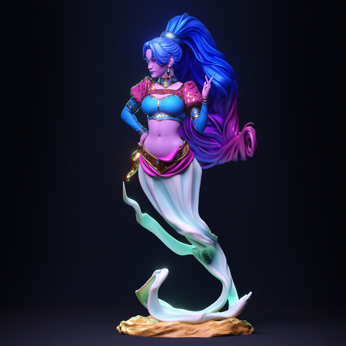 Djinn - 3D Printed Statue - 6 and 9 Scale (Genie)