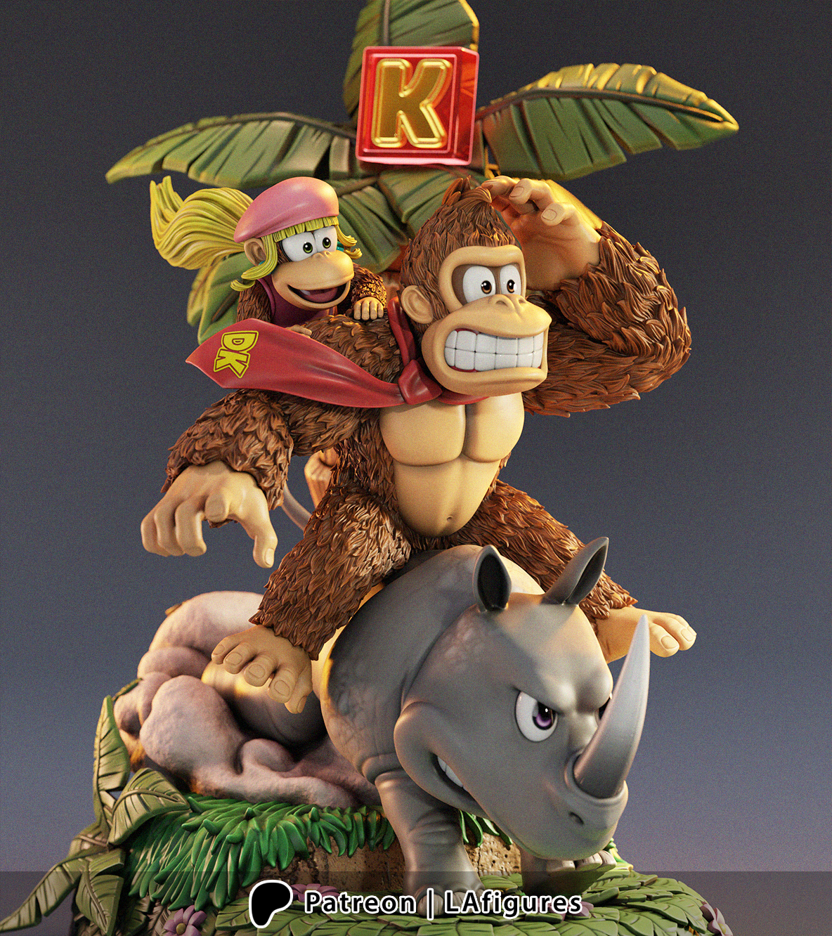 Donkey Kong 3D Printed Statue Model Kit