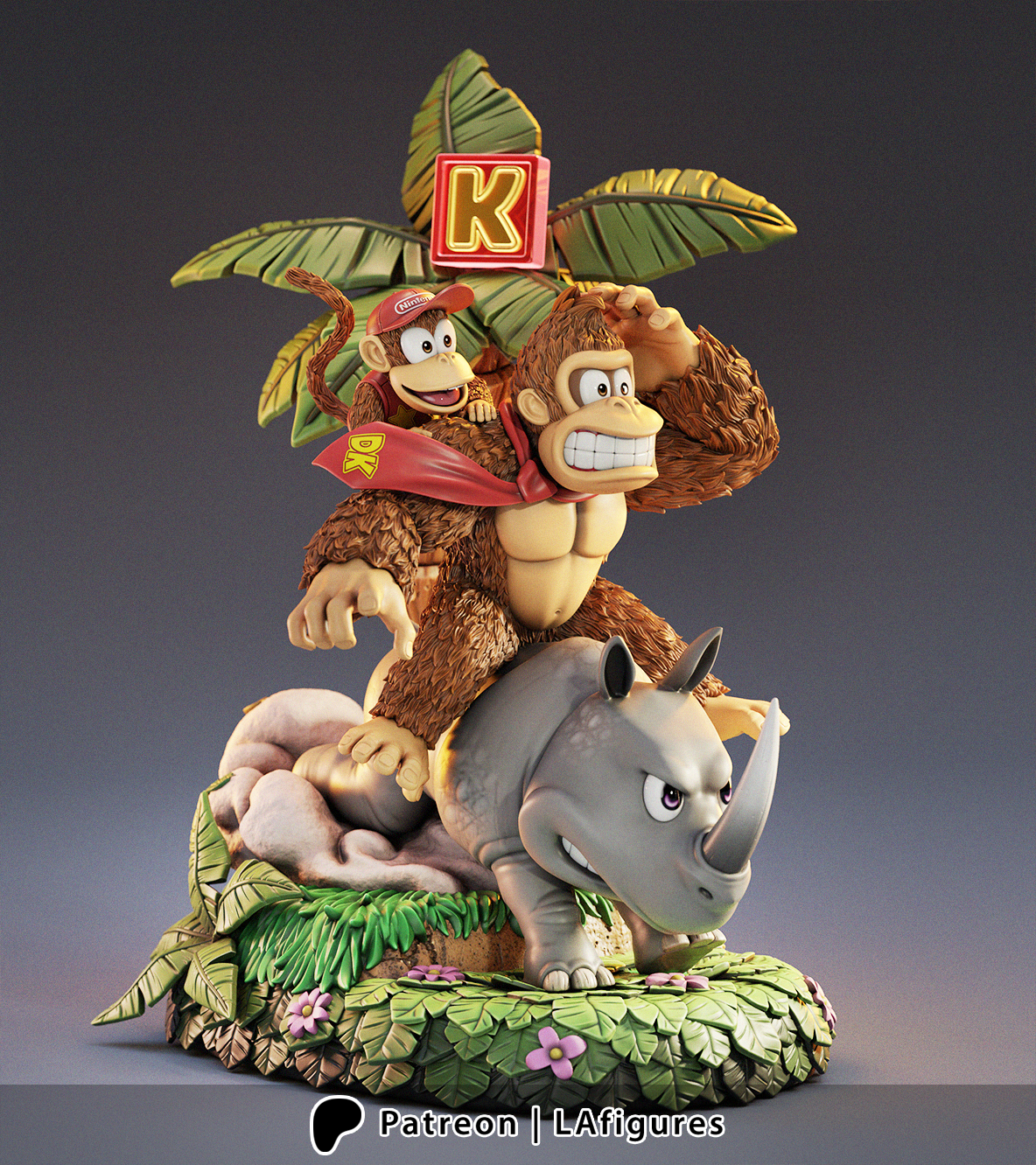 Donkey Kong 3D Printed Statue Model Kit