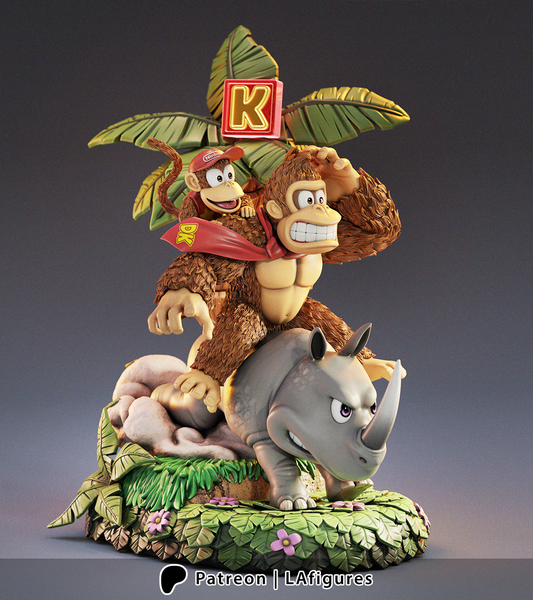 Donkey Kong 3D Printed Statue Model Kit