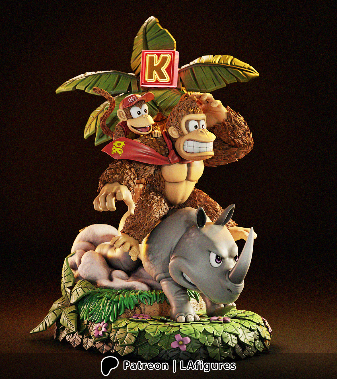 Donkey Kong 3D Printed Statue Model Kit