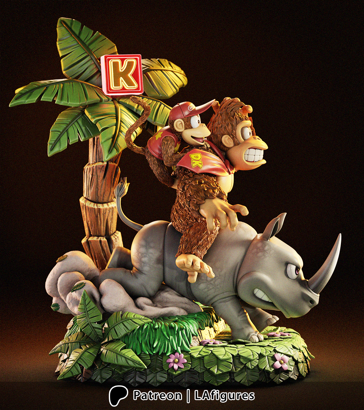 Donkey Kong 3D Printed Statue Model Kit