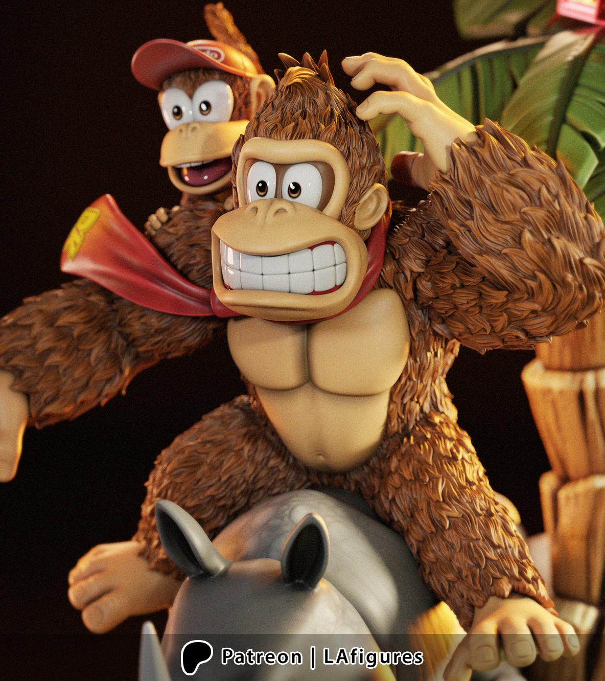 Donkey Kong 3D Printed Statue Model Kit