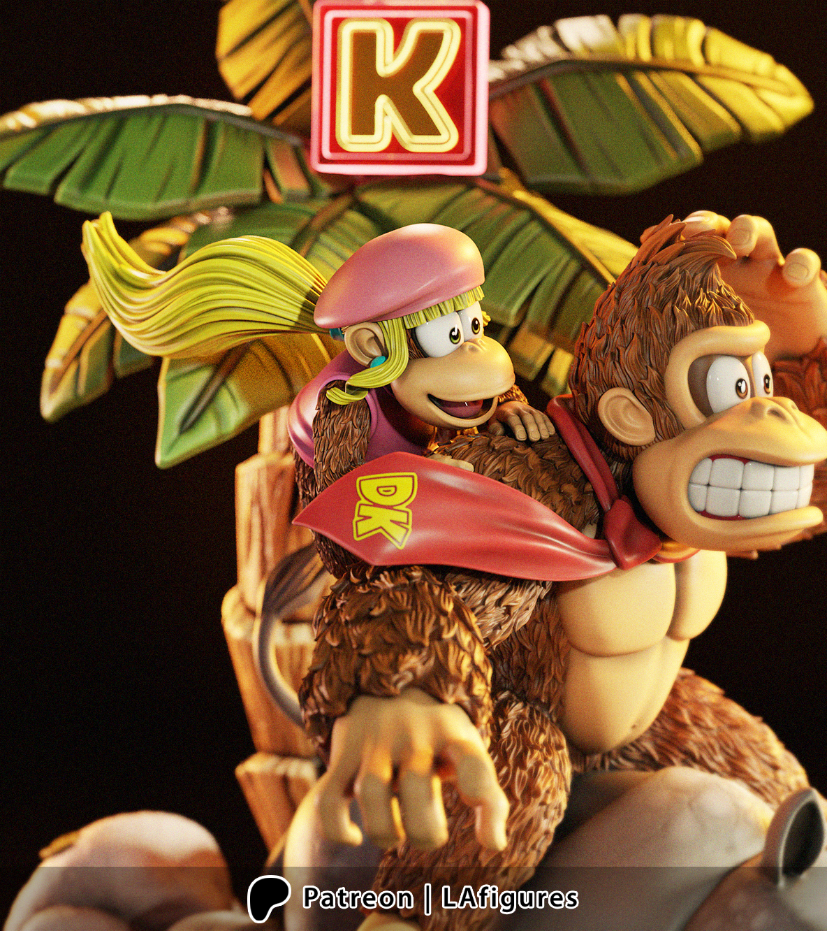 Donkey Kong 3D Printed Statue Model Kit