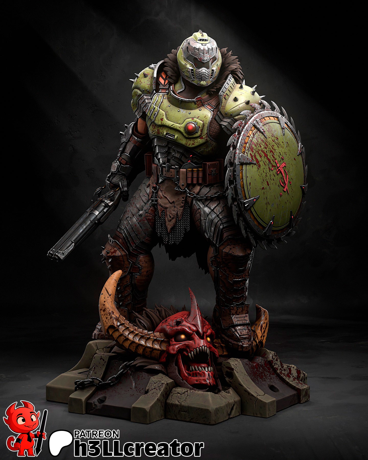 Doomguy - 3D Printed Statue - 12 Scale
