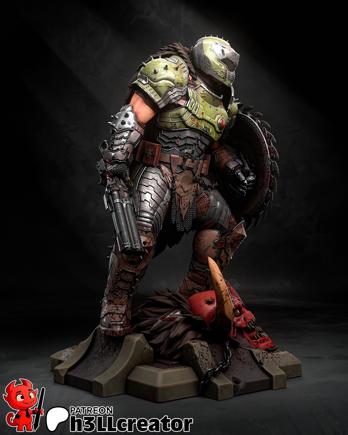 Doomguy - 3D Printed Statue - 12 Scale