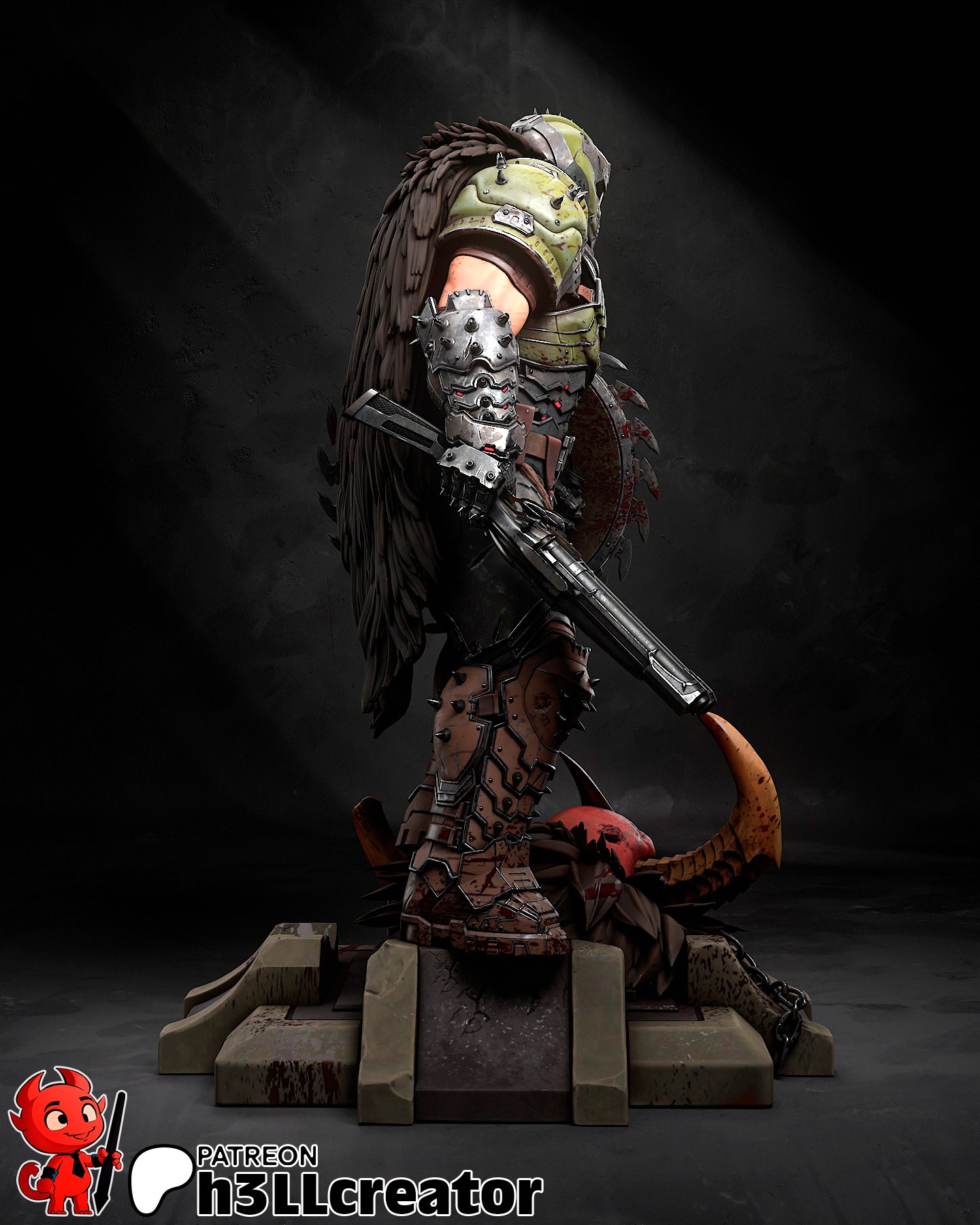 Doomguy - 3D Printed Statue - 12 Scale
