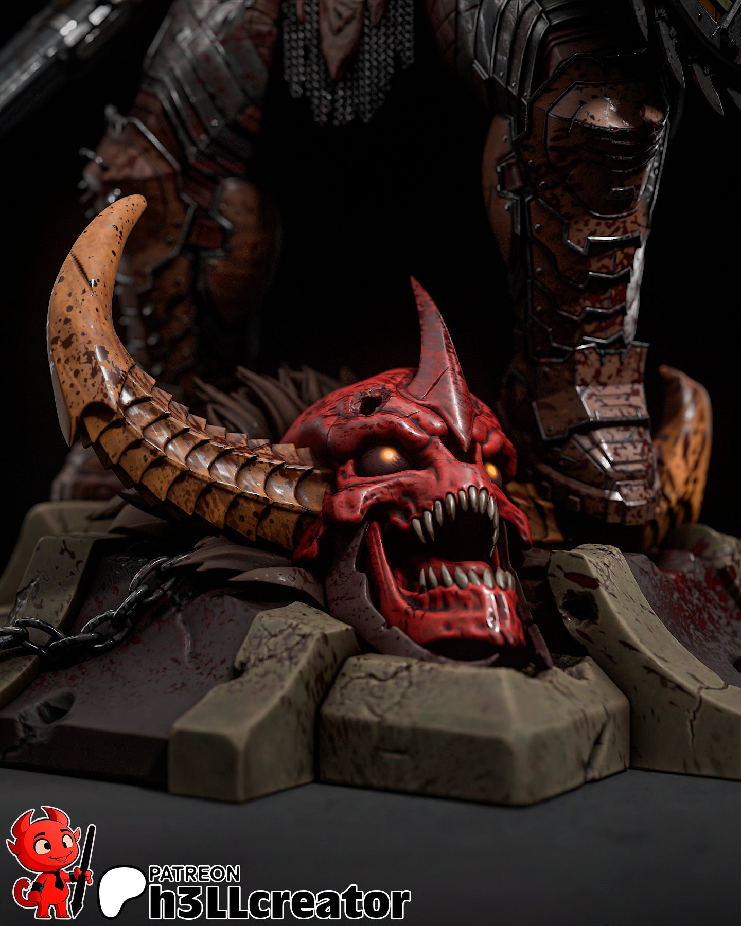 Doomguy - 3D Printed Statue - 12 Scale