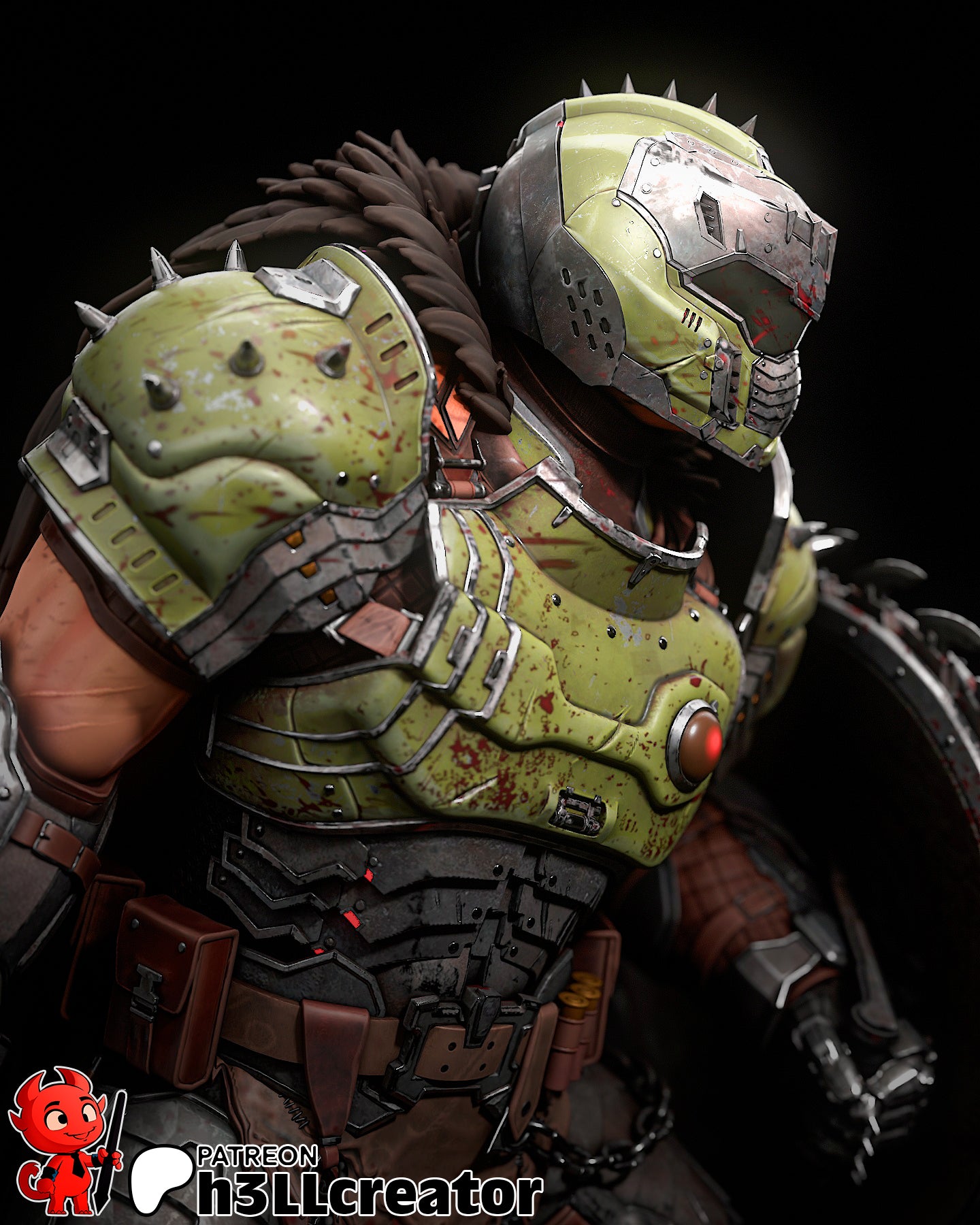 Doomguy - 3D Printed Statue - 12 Scale