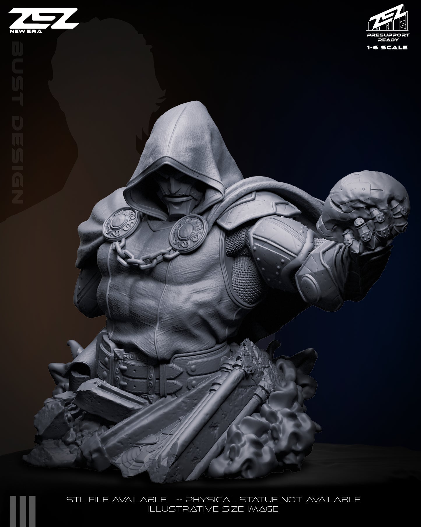 Dr Doom (ZEZ) - 3D Printed Fan Art Model Kit