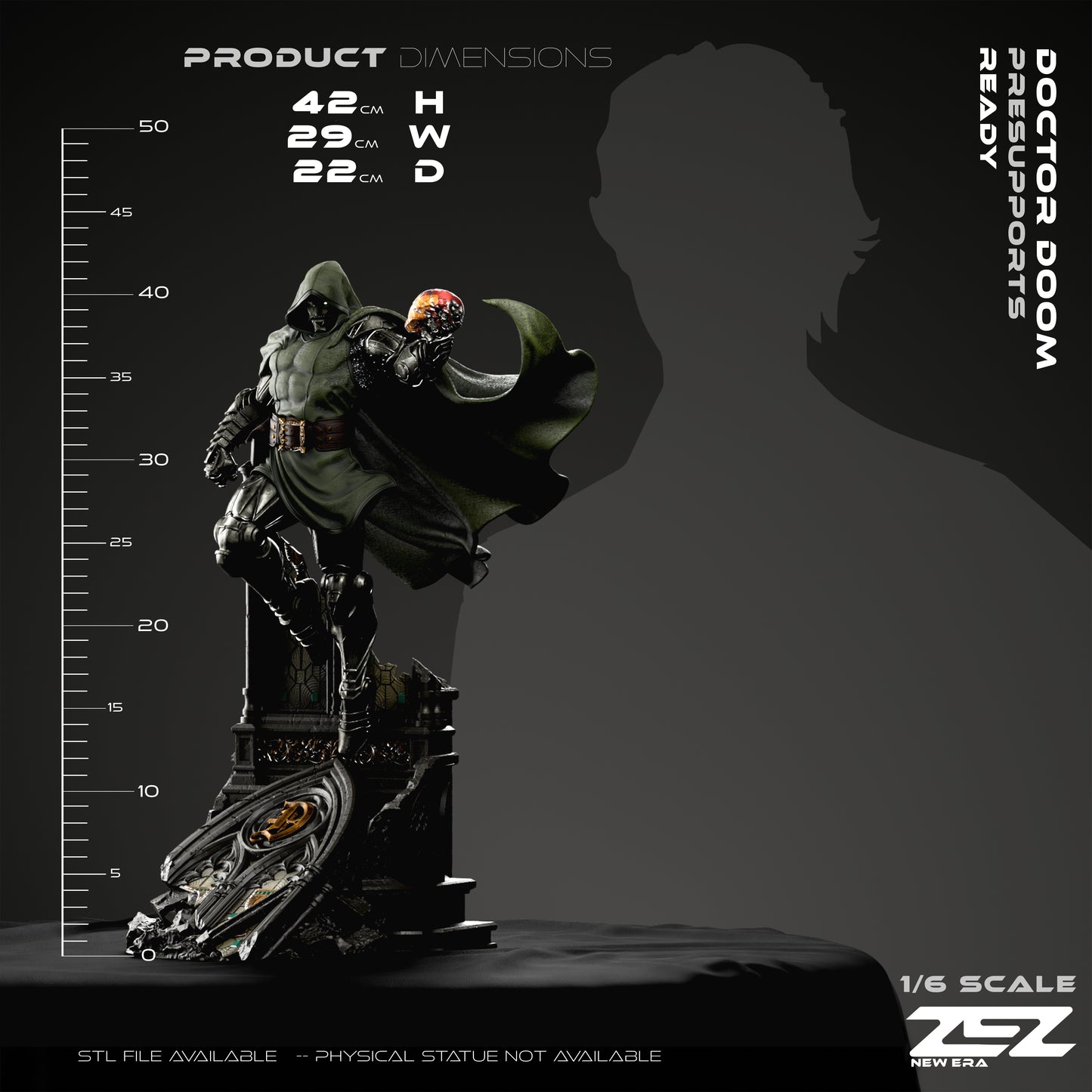 Dr Doom (ZEZ) - 3D Printed Fan Art Model Kit