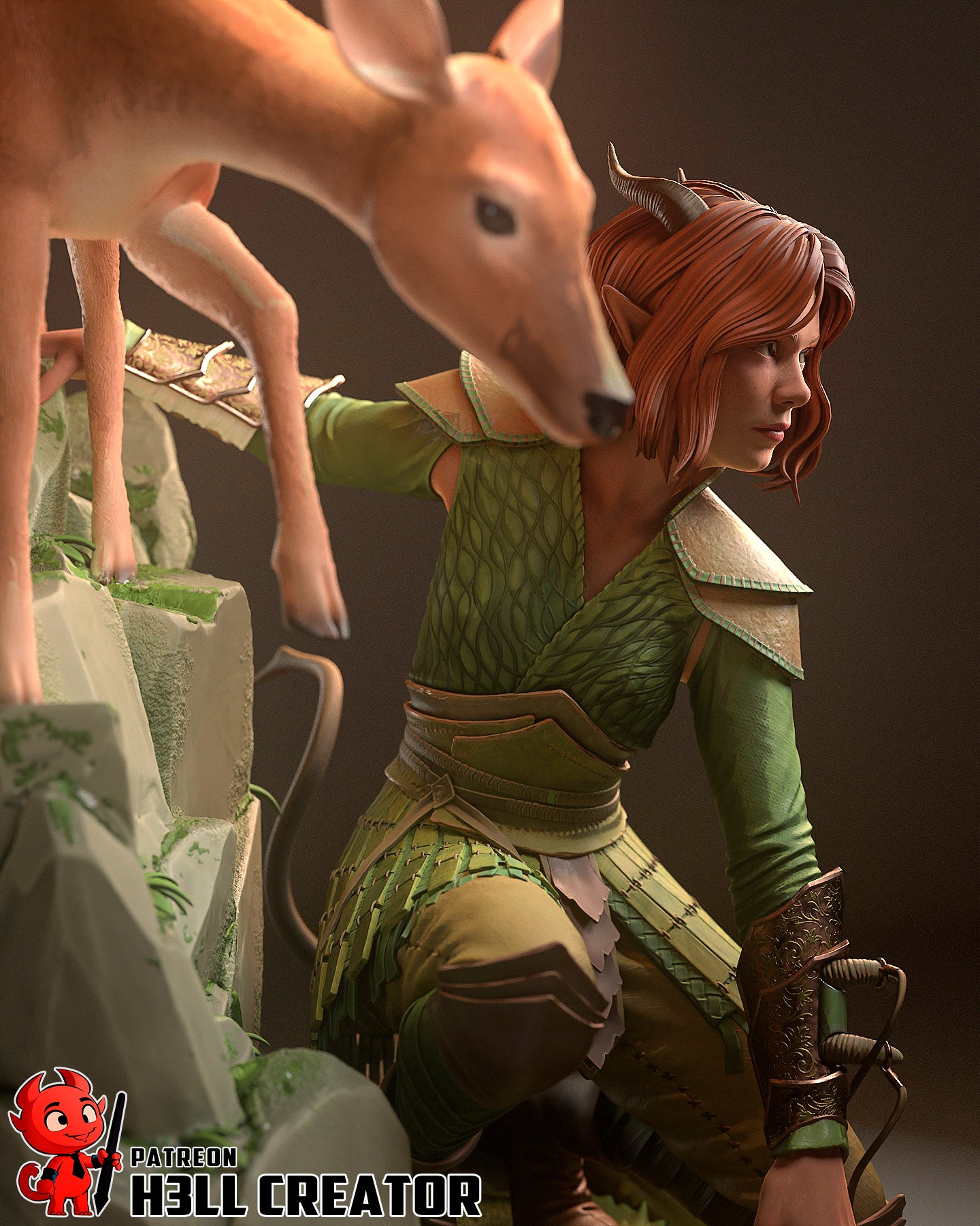 Doric (Forgotten Realms) 3d Printed Model Kit - 12 scale