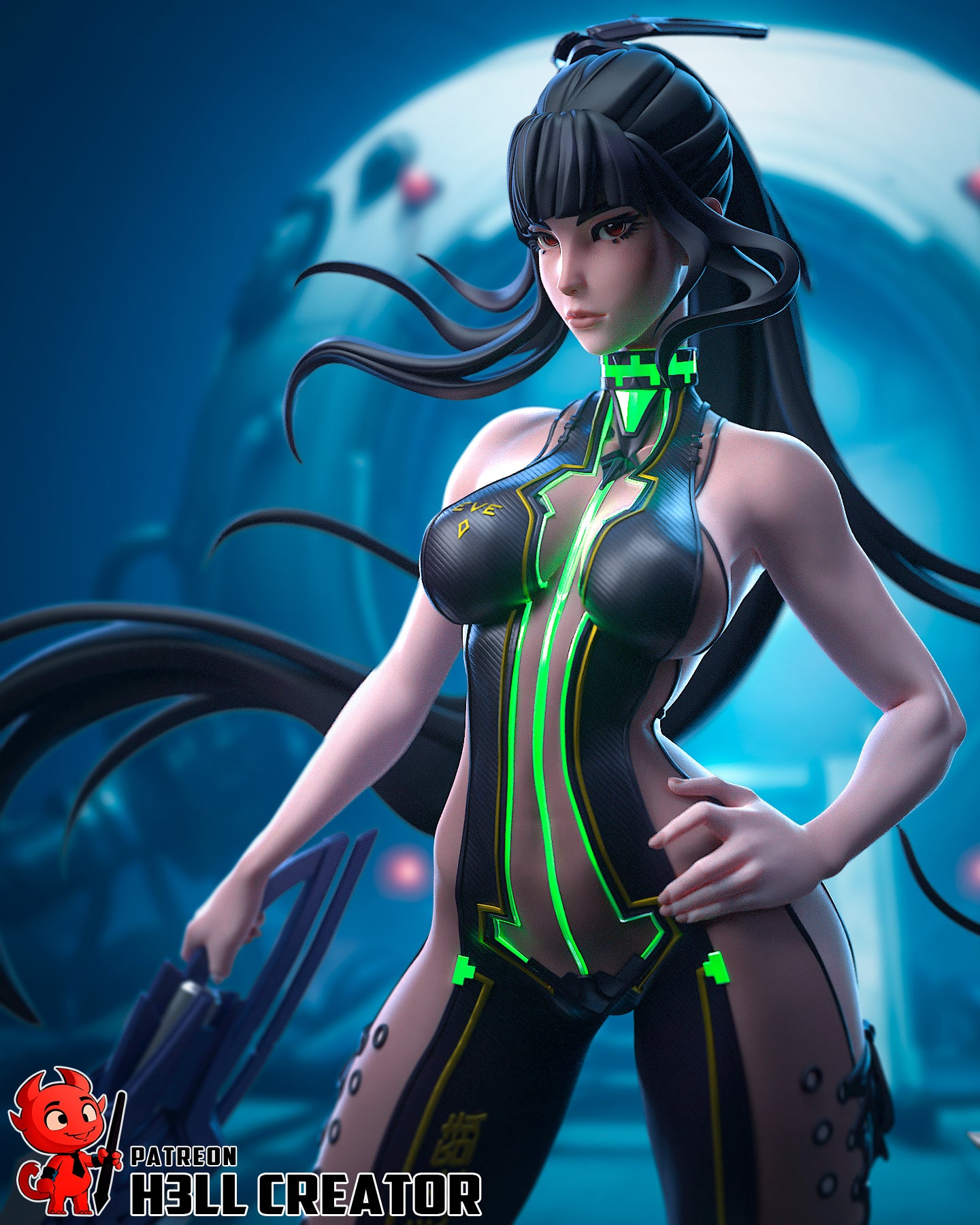 Eve - Stellar Blade Statue  3D Printed Model Kit 1:10 Scale