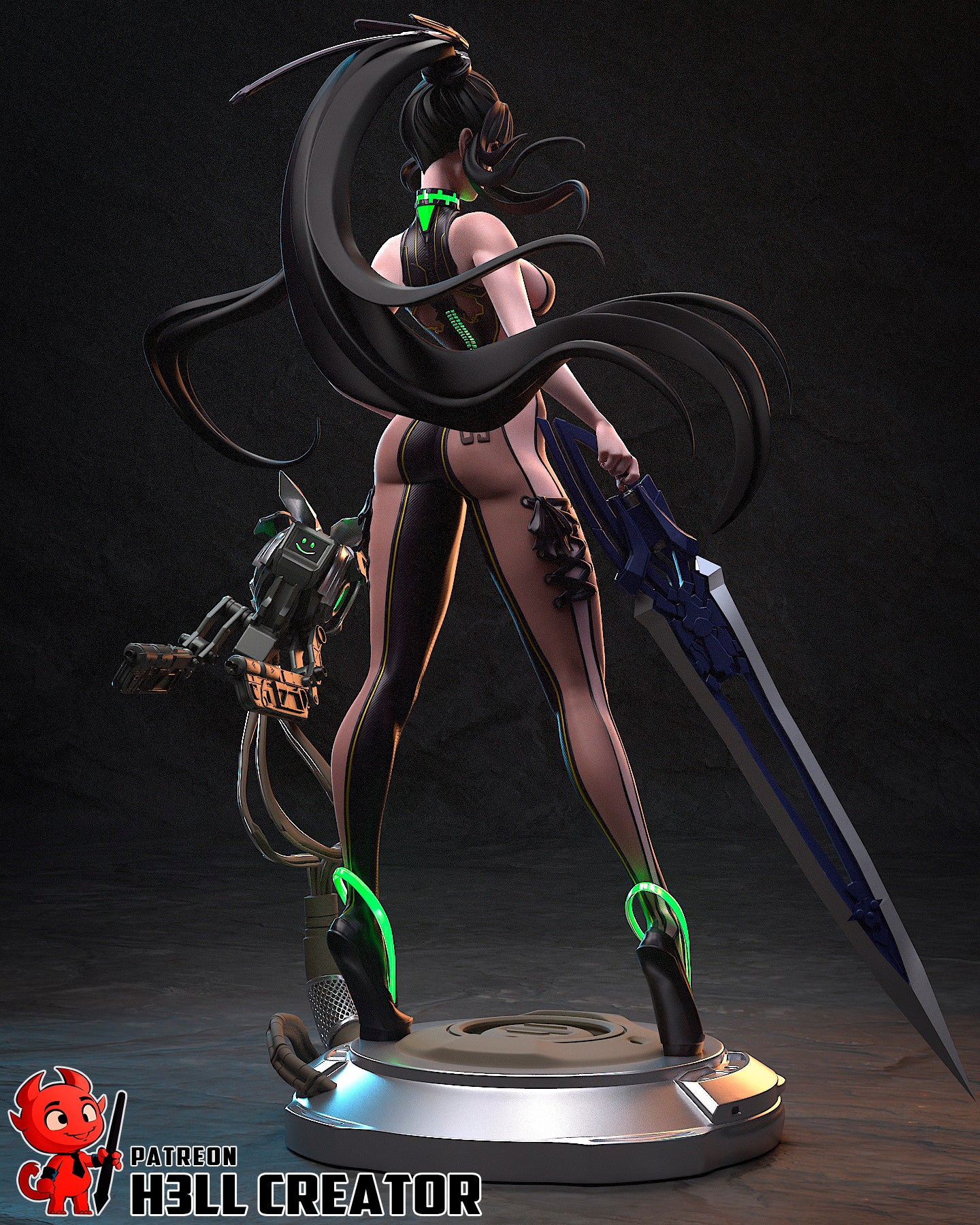 Eve - Stellar Blade Statue  3D Printed Model Kit 1:10 Scale