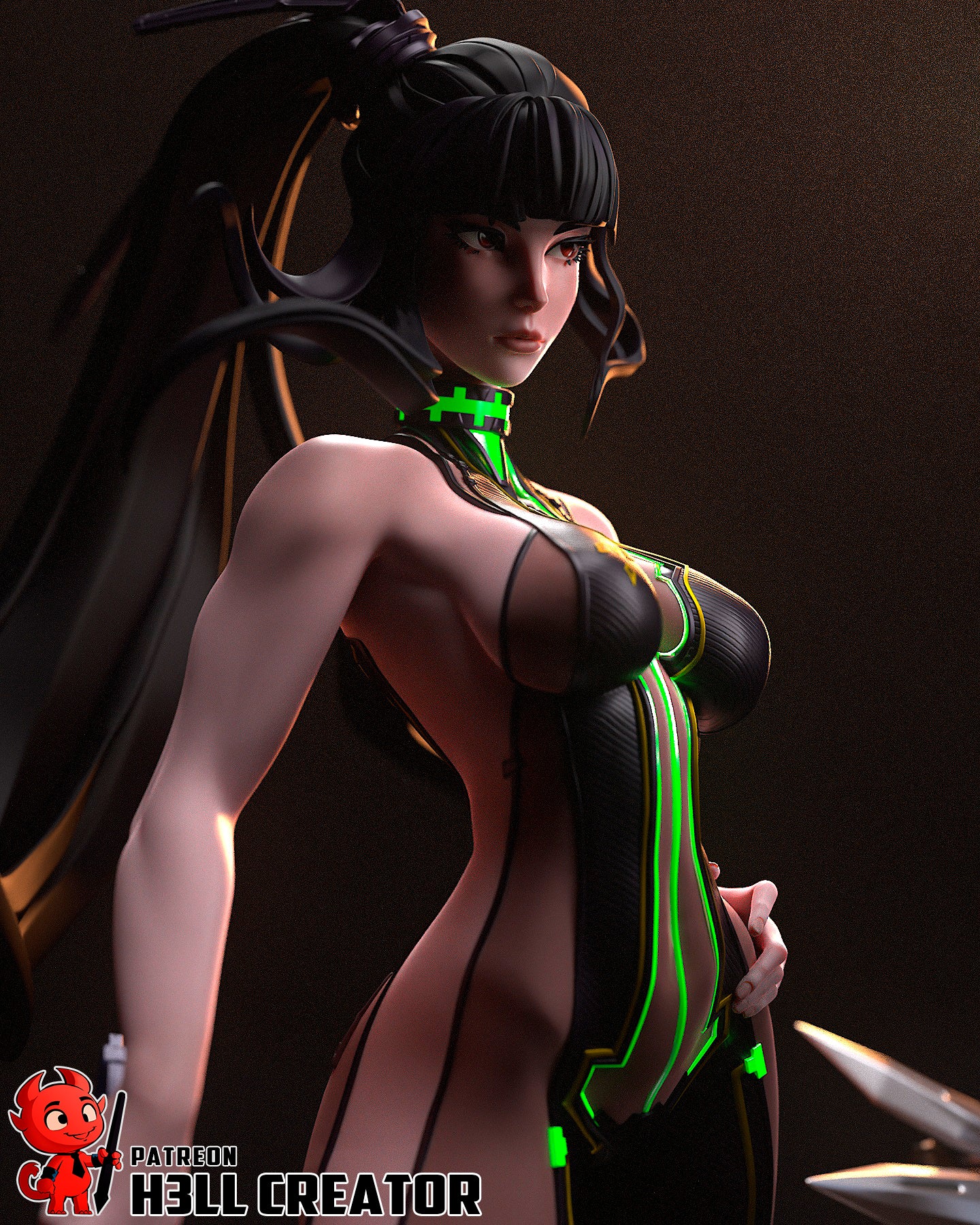 Eve - Stellar Blade Statue  3D Printed Model Kit 1:10 Scale