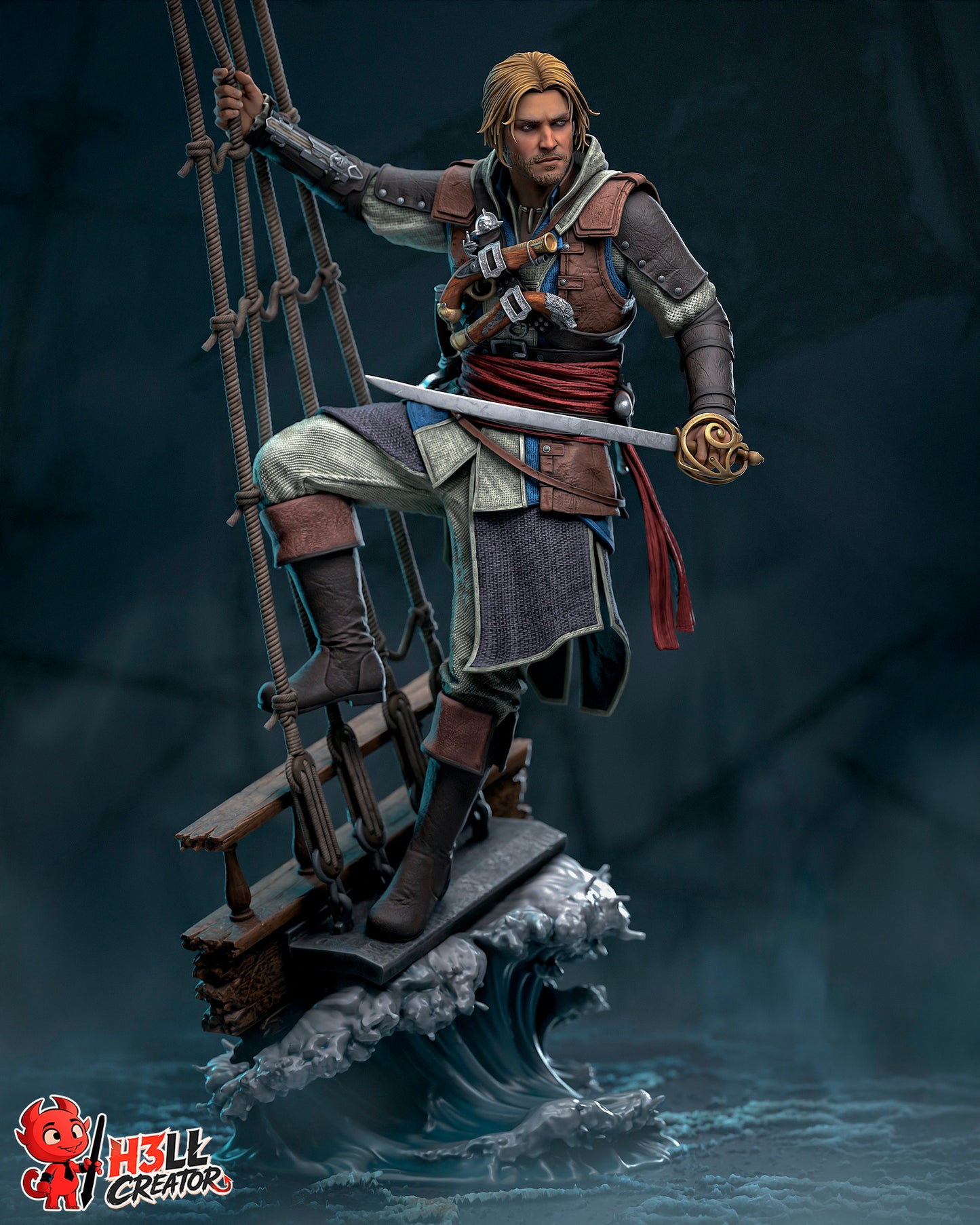 Edward Kenway - Assassins Creed -3D Printed Model Kit - 10 Scale