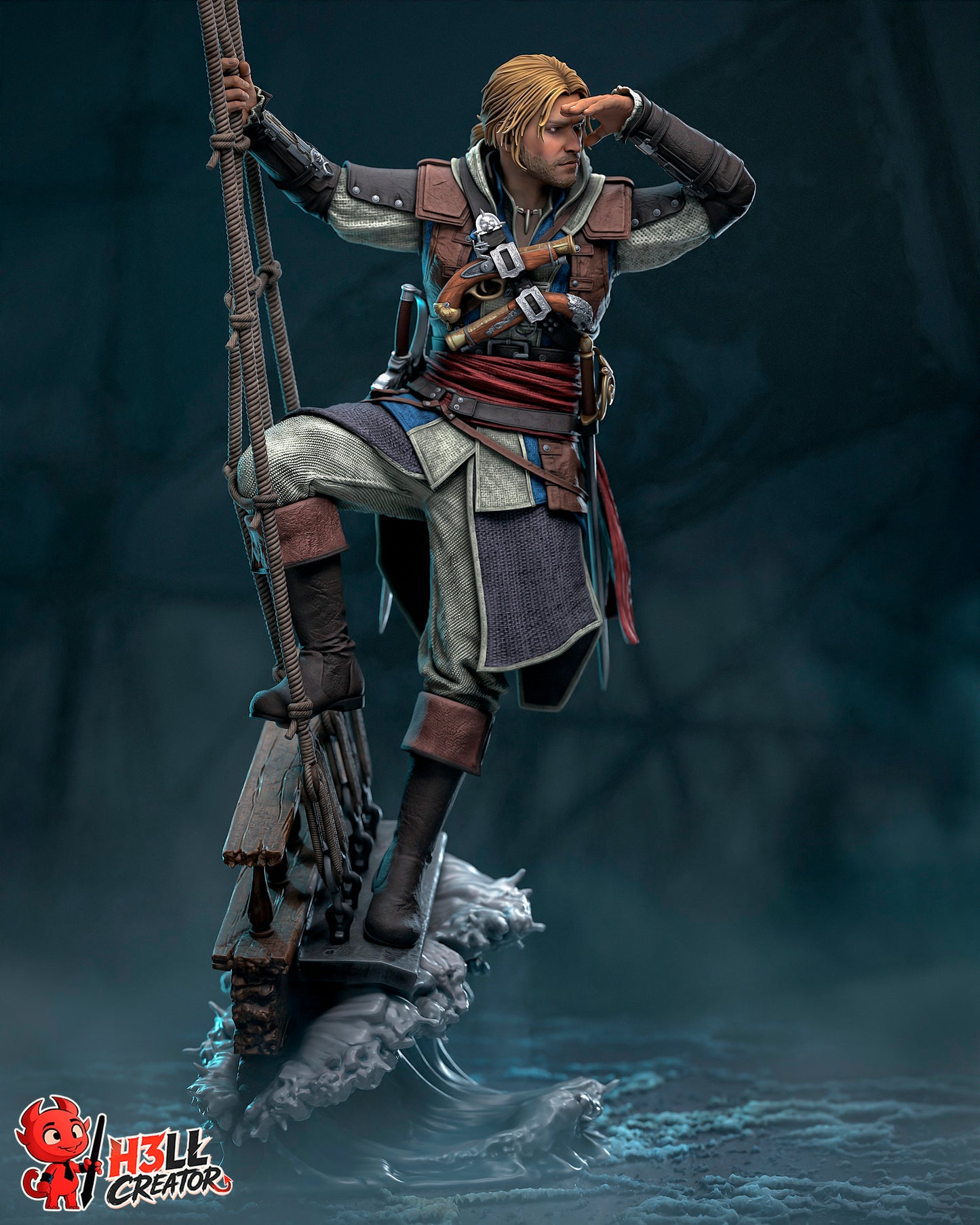 Edward Kenway - Assassins Creed -3D Printed Model Kit - 10 Scale