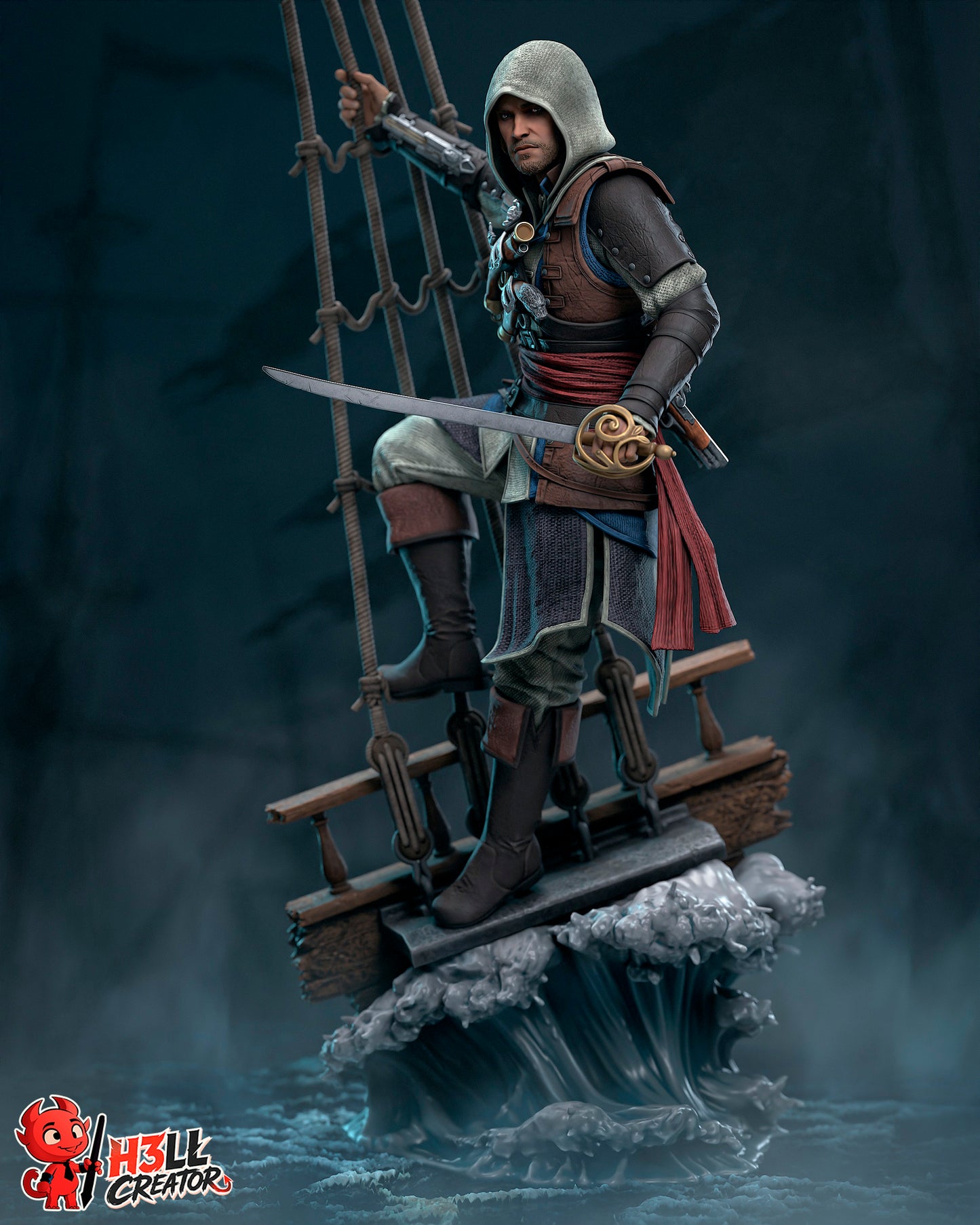Edward Kenway - Assassins Creed -3D Printed Model Kit - 10 Scale