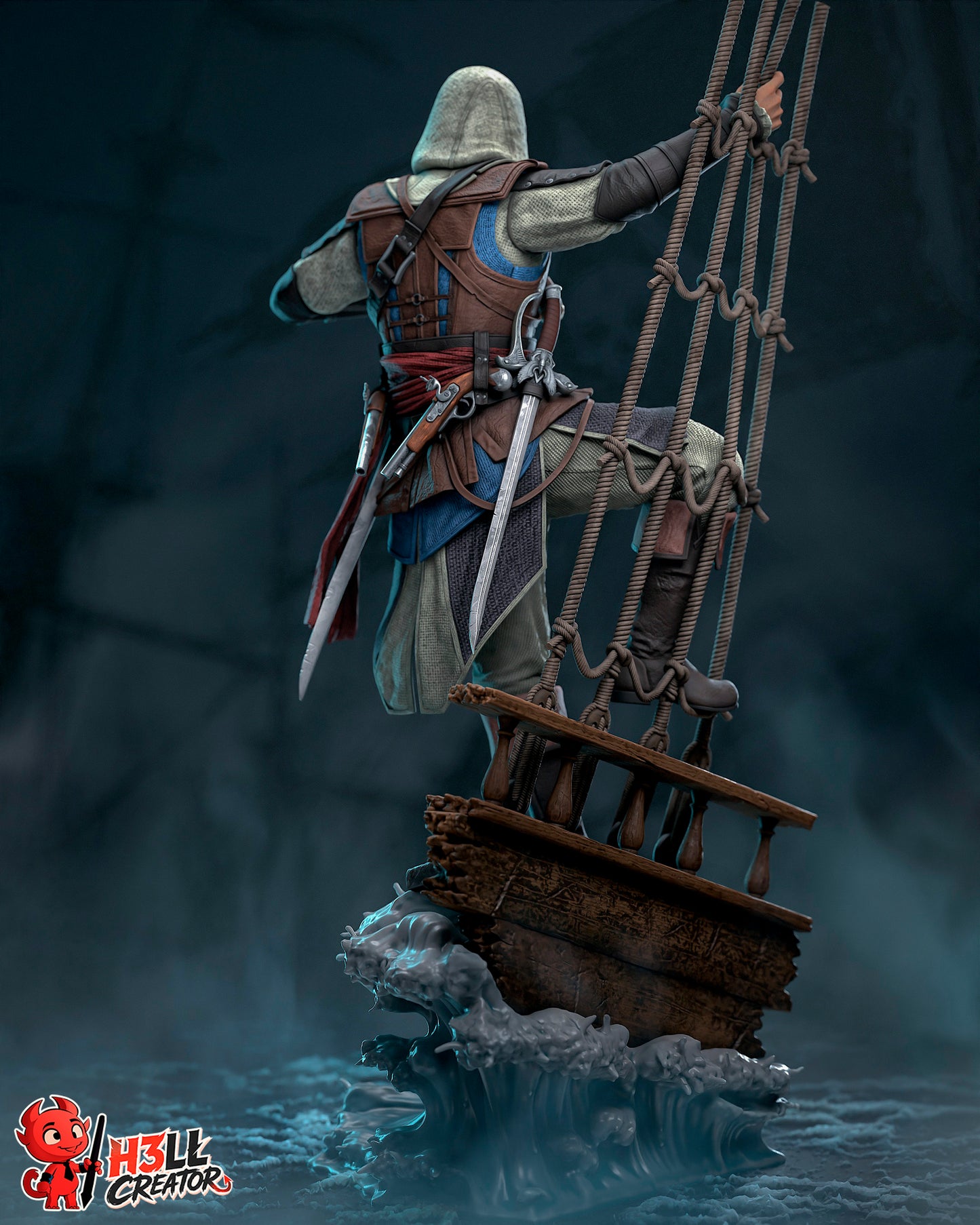 Edward Kenway - Assassins Creed -3D Printed Model Kit - 10 Scale